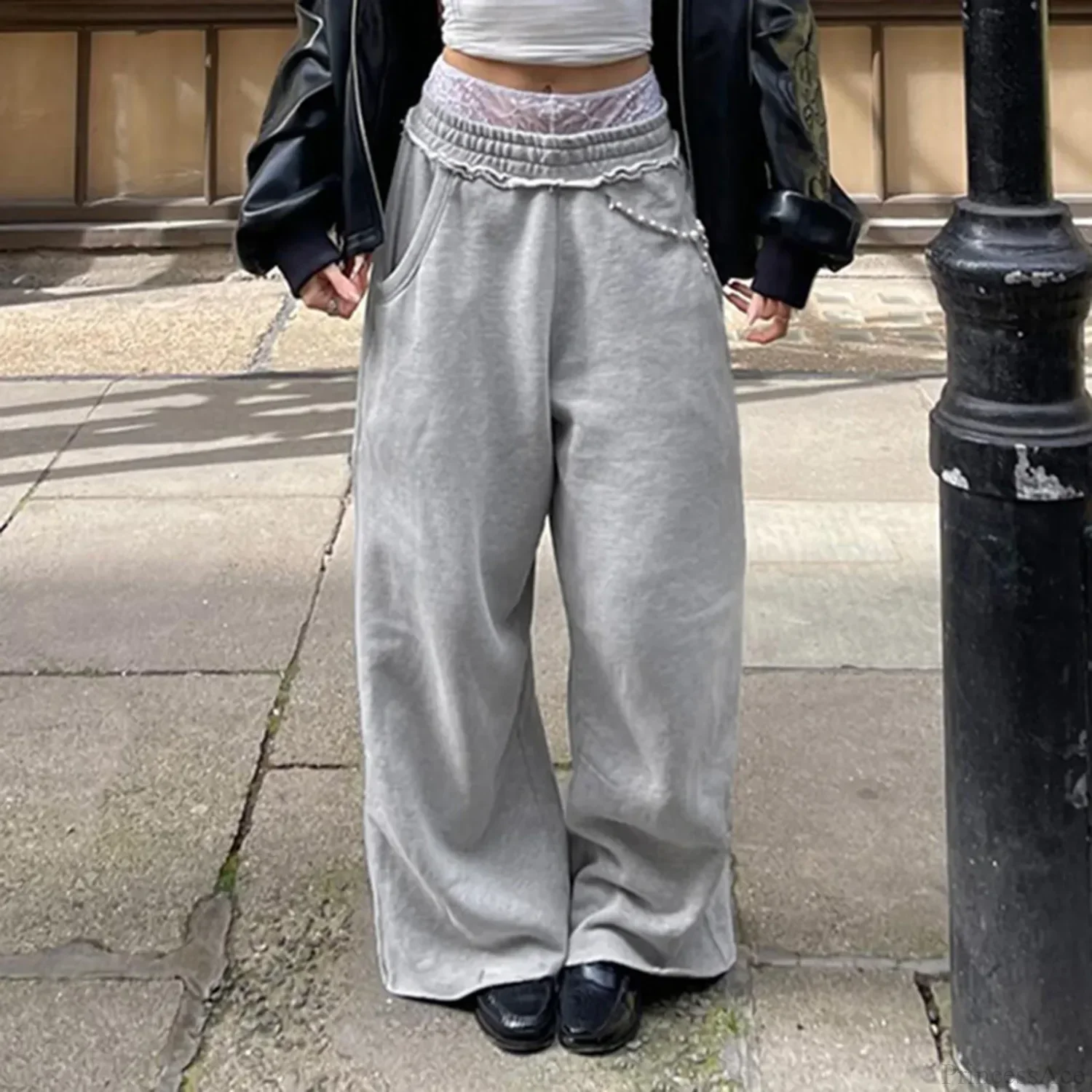 High Waisted Flowy Palazzo Pants - Image 2