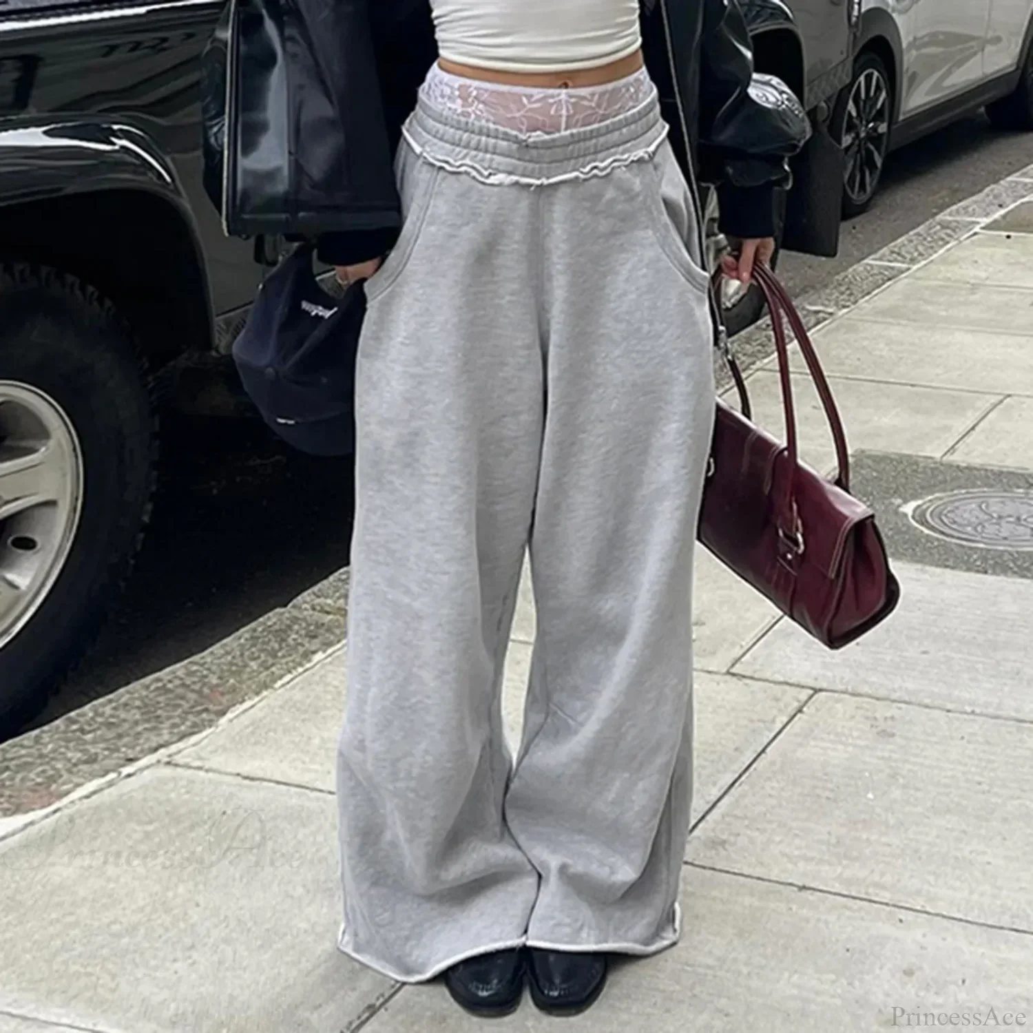 High Waisted Flowy Palazzo Pants - Image 4