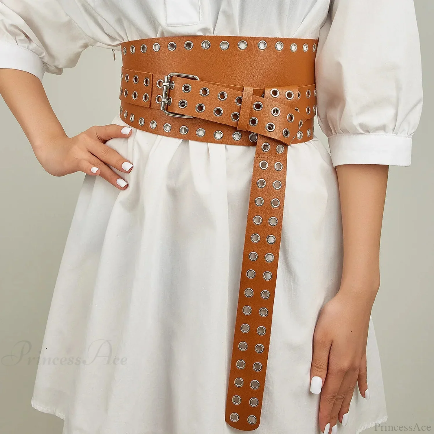 Hip Hop Gothic Punk Rivet Waistband Belt - Image 3