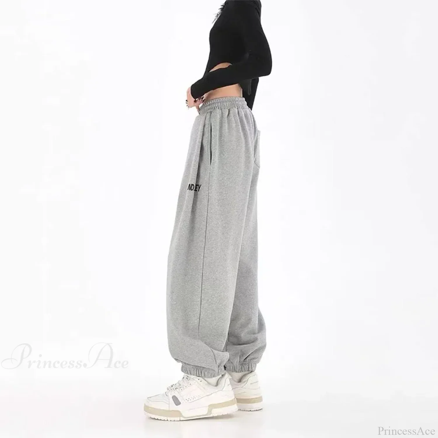 Hip Hop Letter Drawstring Jogging Pants - Image 3