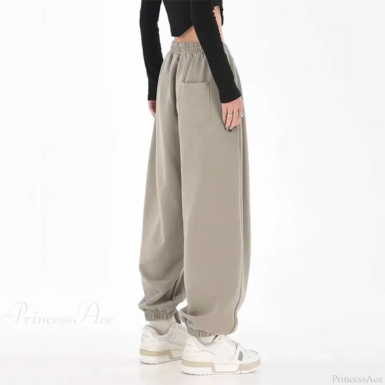 Hip Hop Letter Drawstring Jogging Pants - Image 5