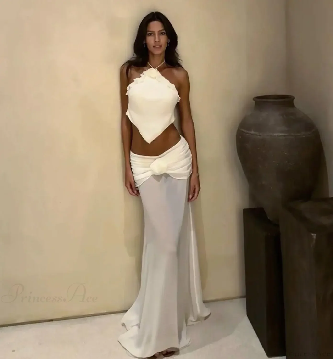Hollow Out Backless Three Piece Swimsuit - Image 2