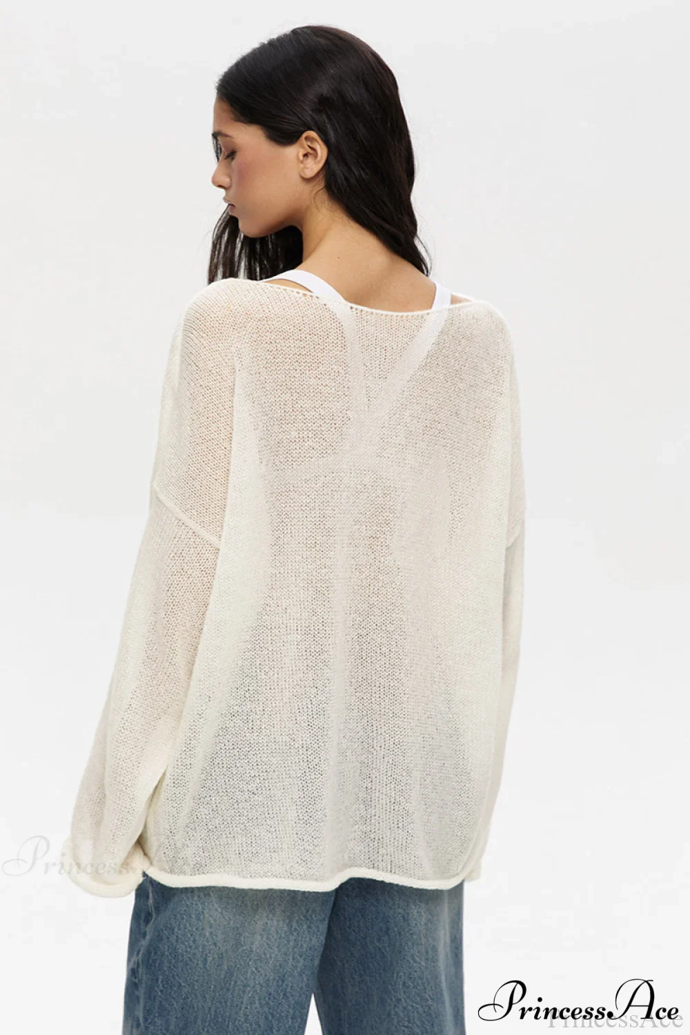 Hollow Out Bell Sleeve Knit Sweater - Image 11