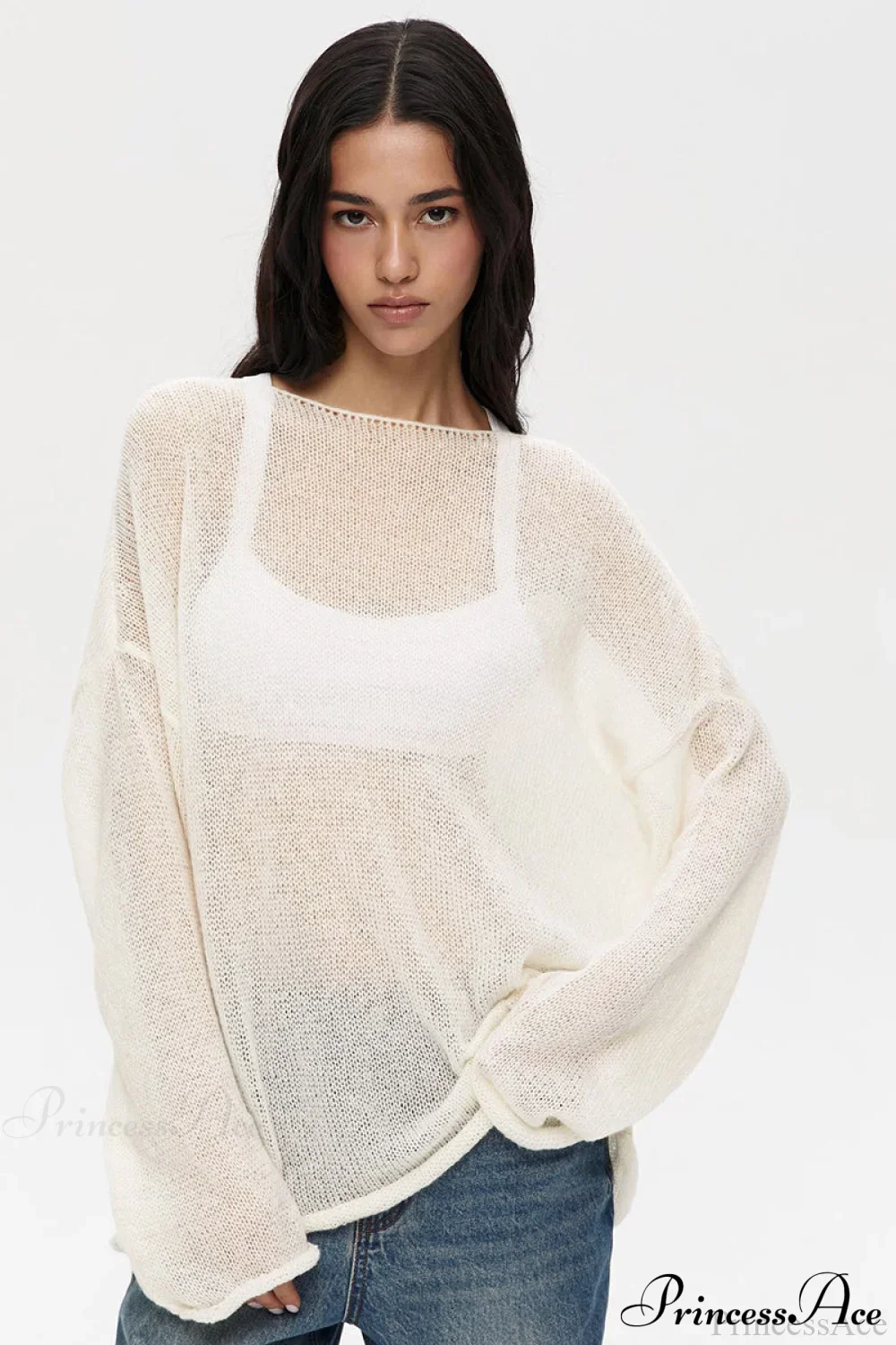 Hollow Out Bell Sleeve Knit Sweater - Image 9
