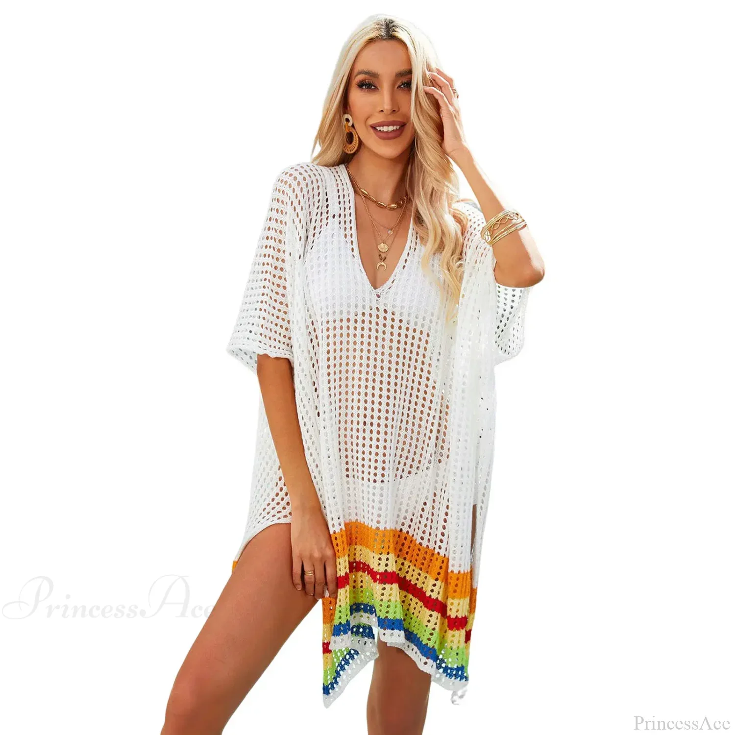 Hollow Out Crochet Bikini Cover Up - Image 22