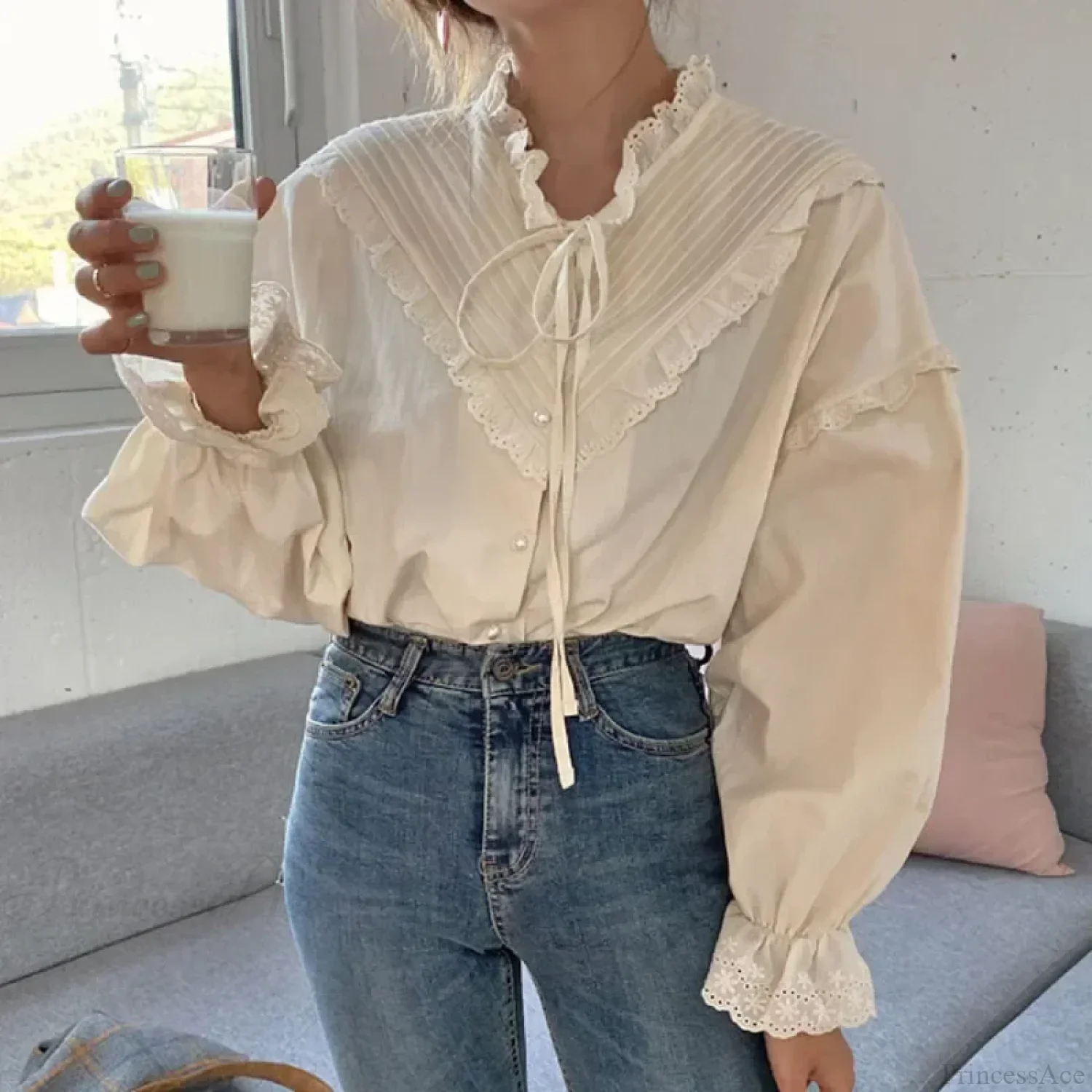 Hollow Out Elegant Casual Blouse Women Blouses - Image 2