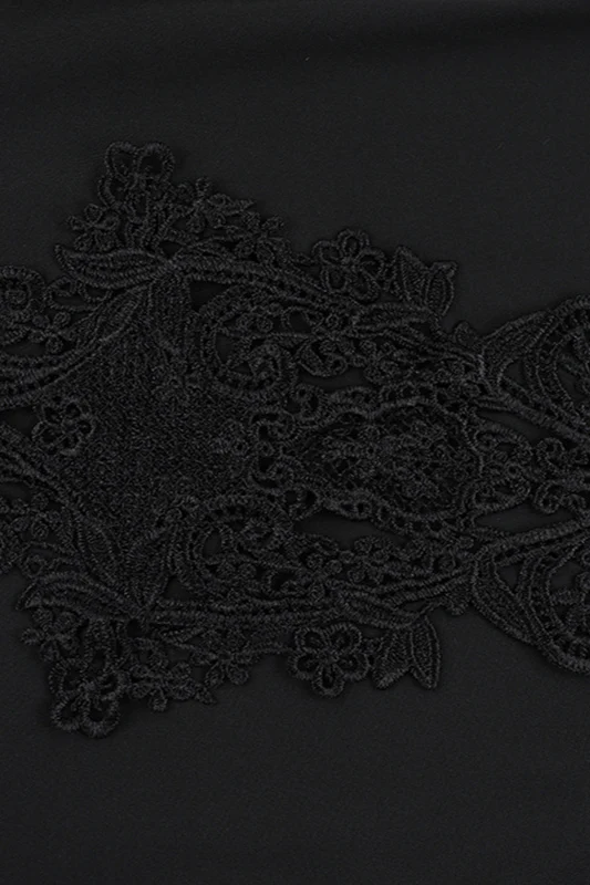 Hooded Lace Trim Gothic Dress - Image 6