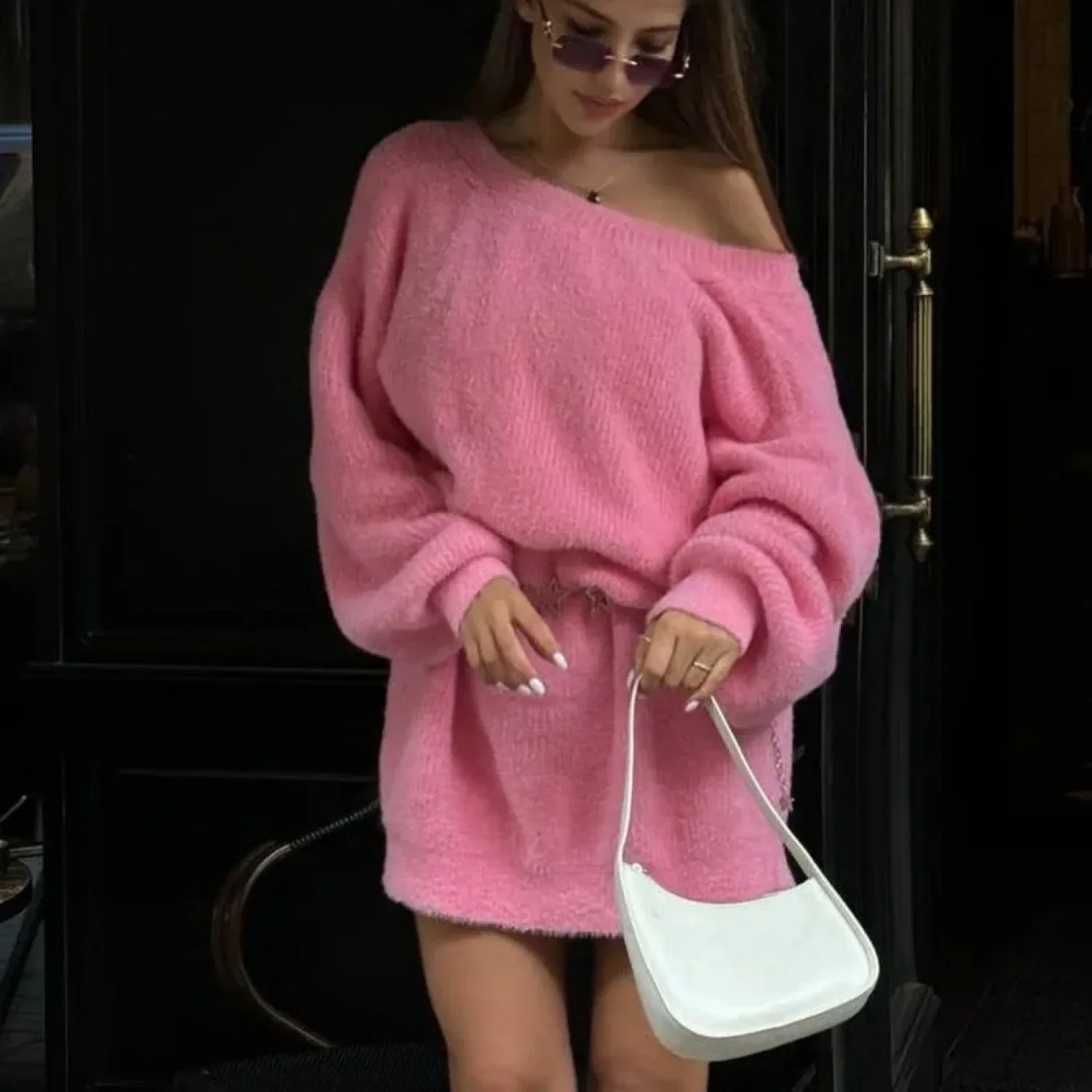 ImiTation Mink Off-Shoulder Sweater - Image 8