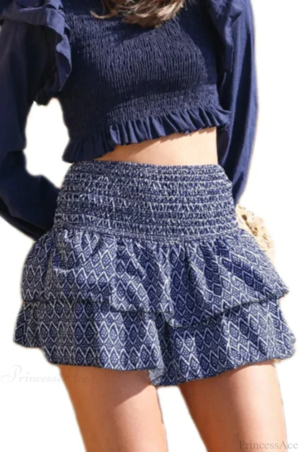 Indie Graphic Ruffle Pleated Skirt - Image 3