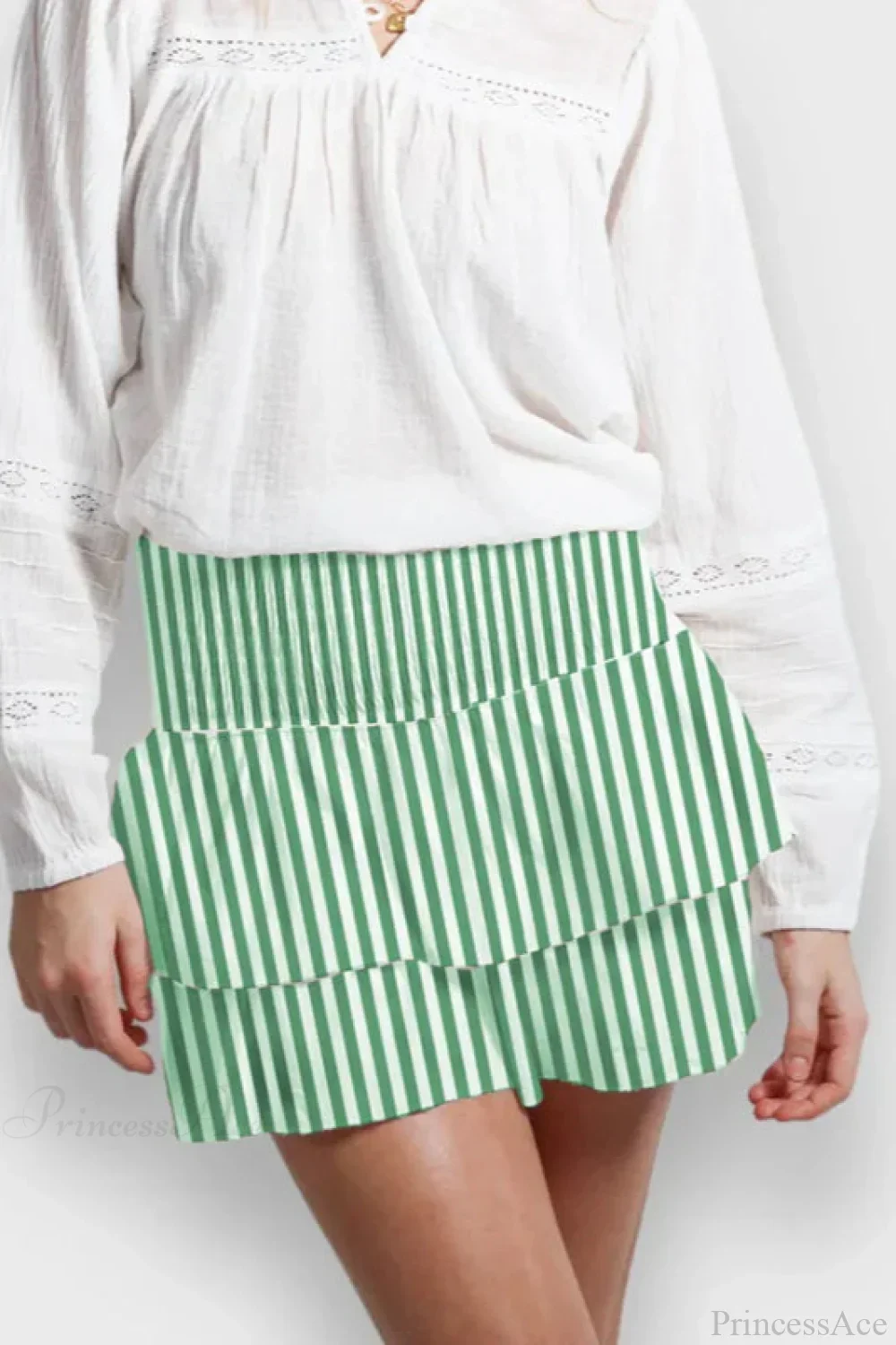 Indie Graphic Ruffle Pleated Skirt - Image 8