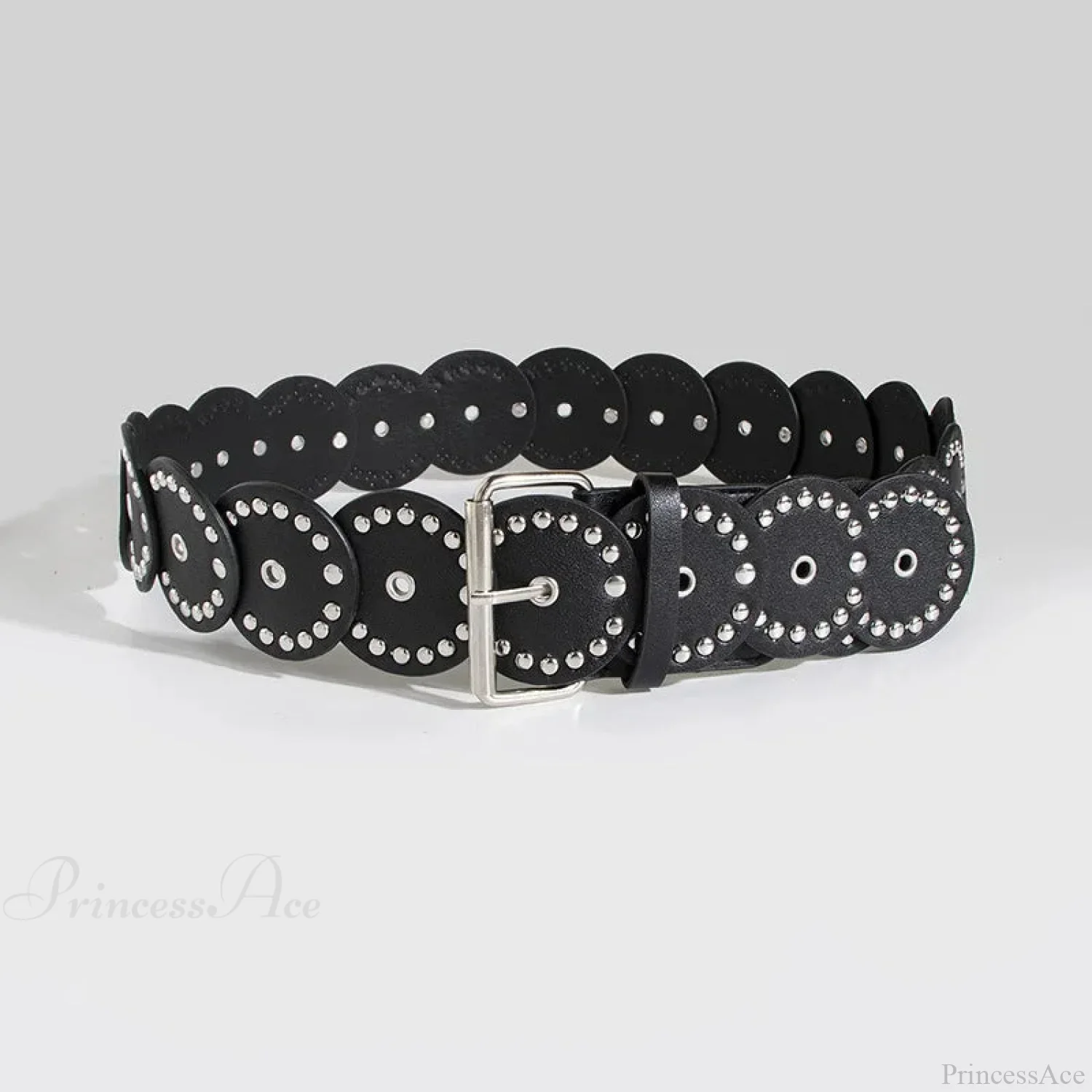 Individual Gothic Circular Rivet Waist Belt - Image 2