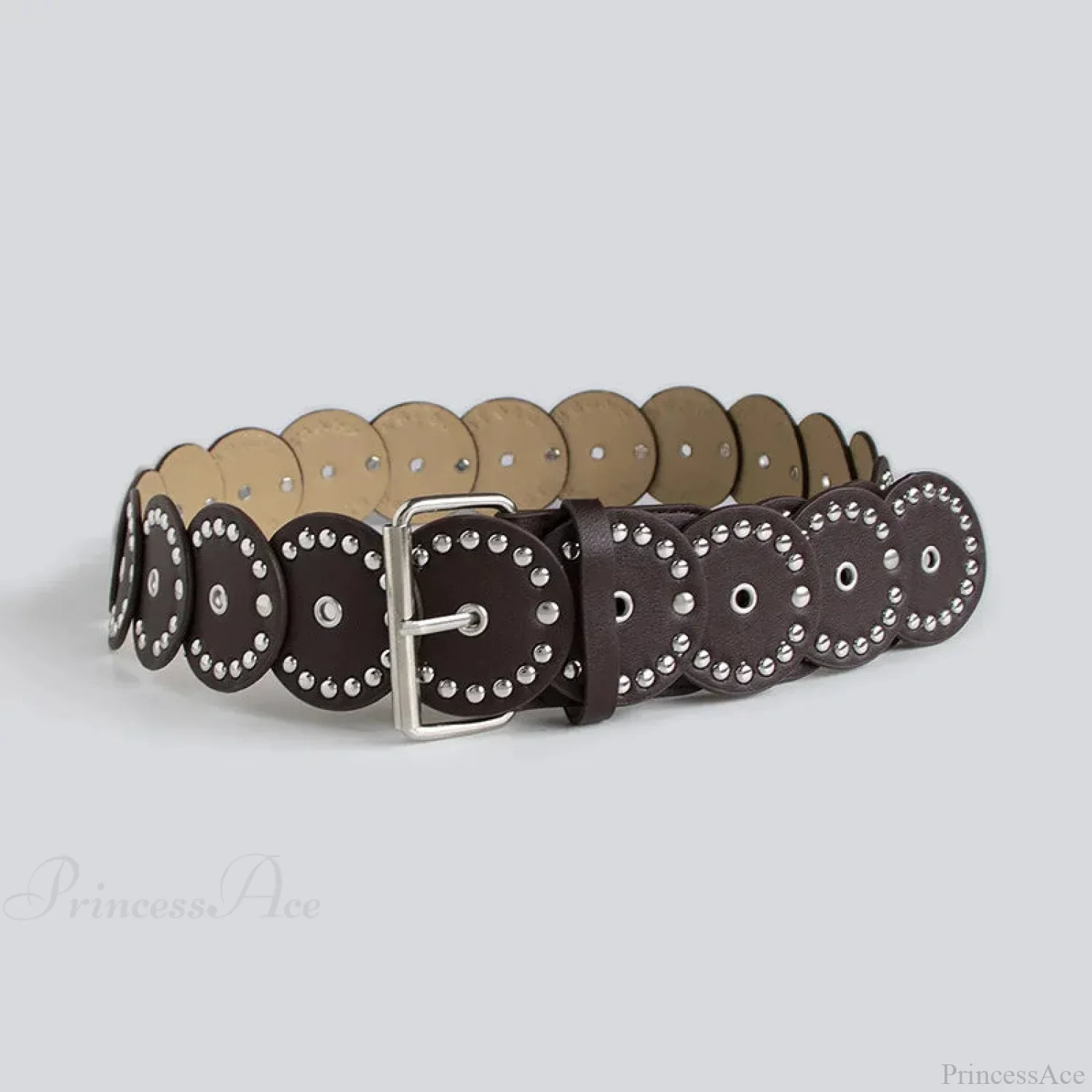 Individual Gothic Circular Rivet Waist Belt - Image 6