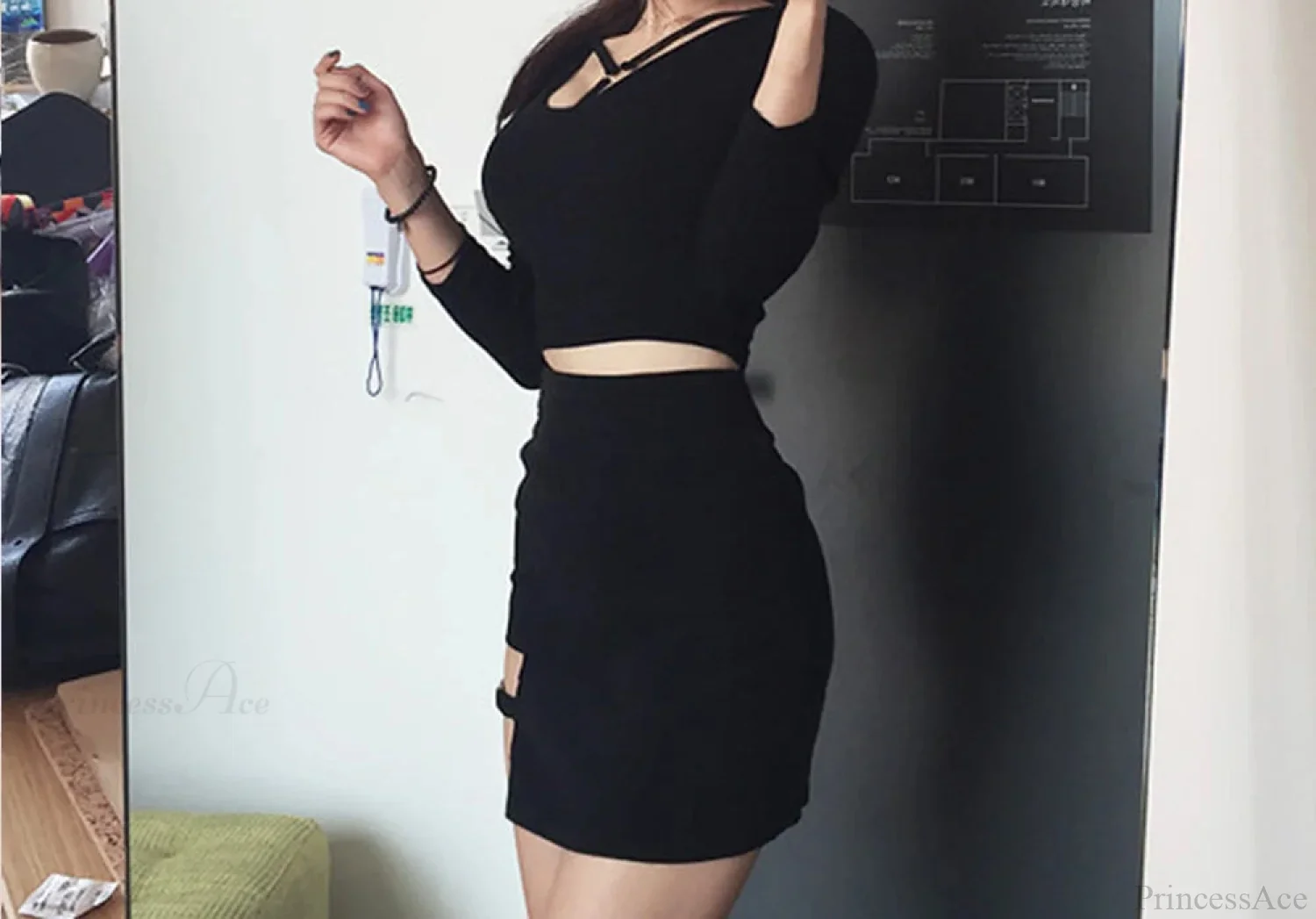 Irregular High Waist Bandage Skirt - Image 4