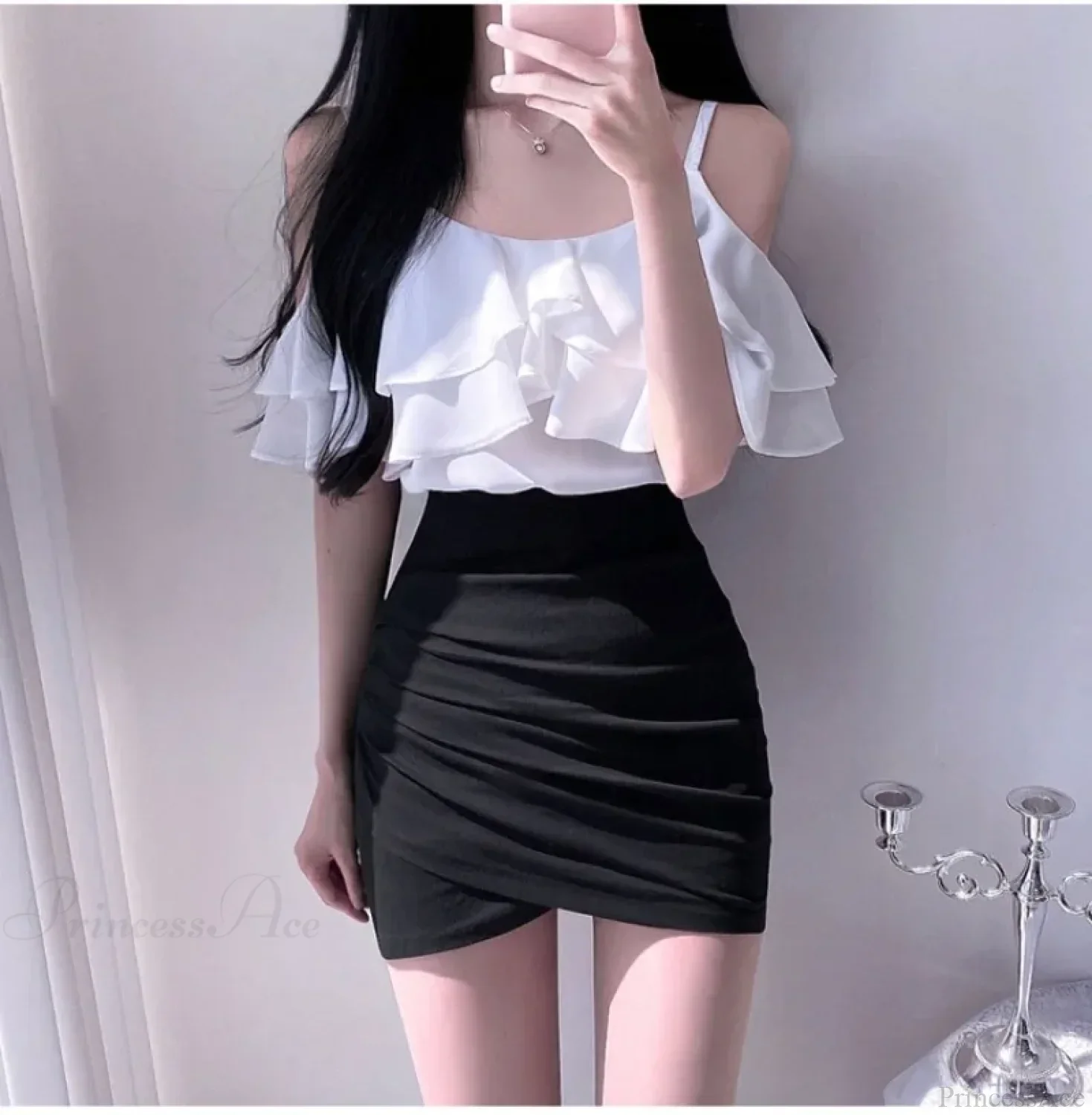 Irregular Pencil Elastic Skirt - Image 3