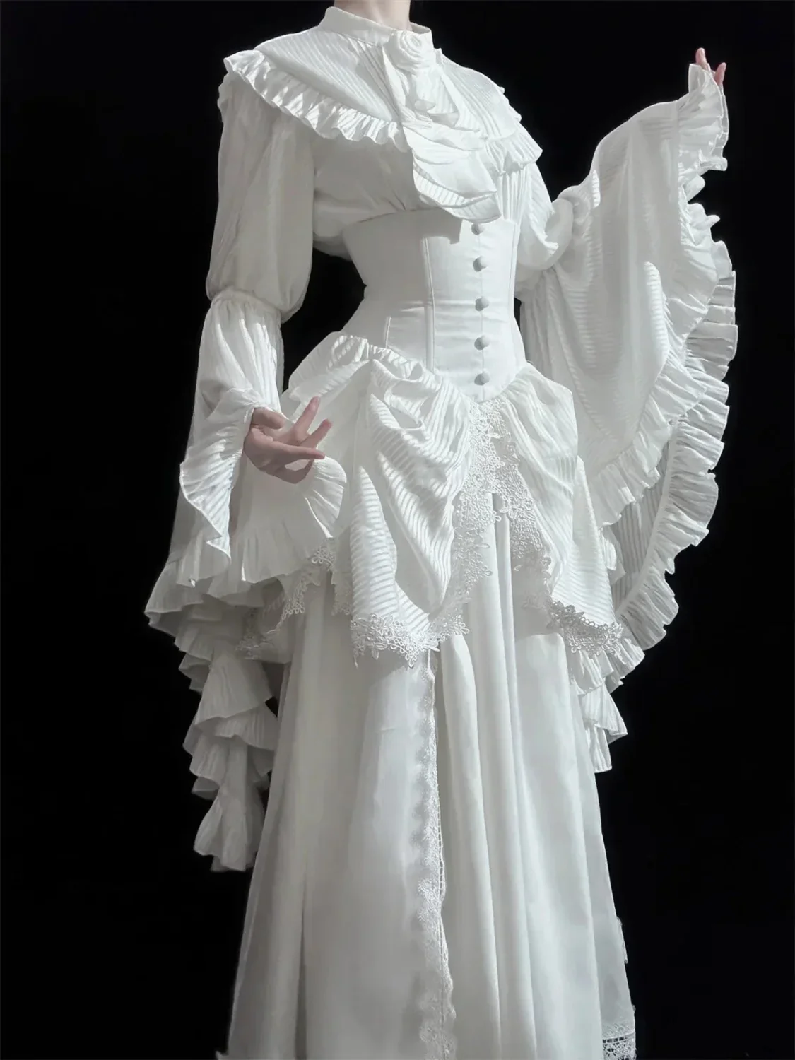 Ivory Frill Sleeve Blouse - Image 2