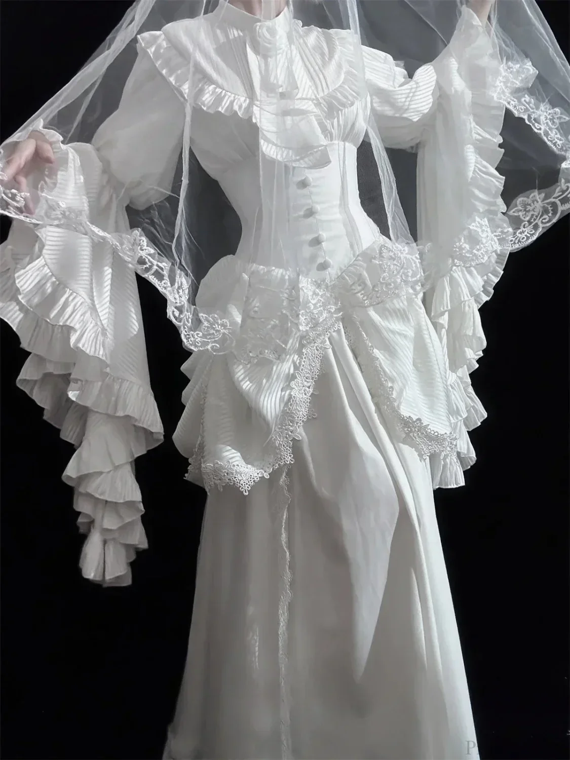 Ivory Frill Sleeve Blouse - Image 3