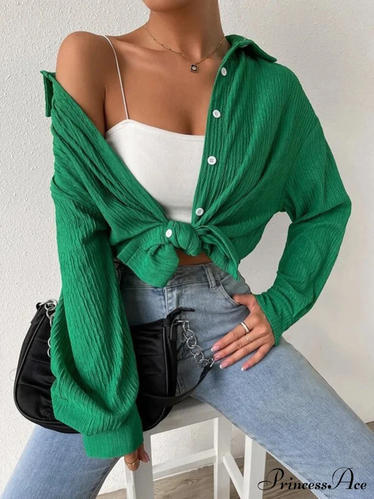 Jacket Blouse Drop with Textured Shoulder - Image 13