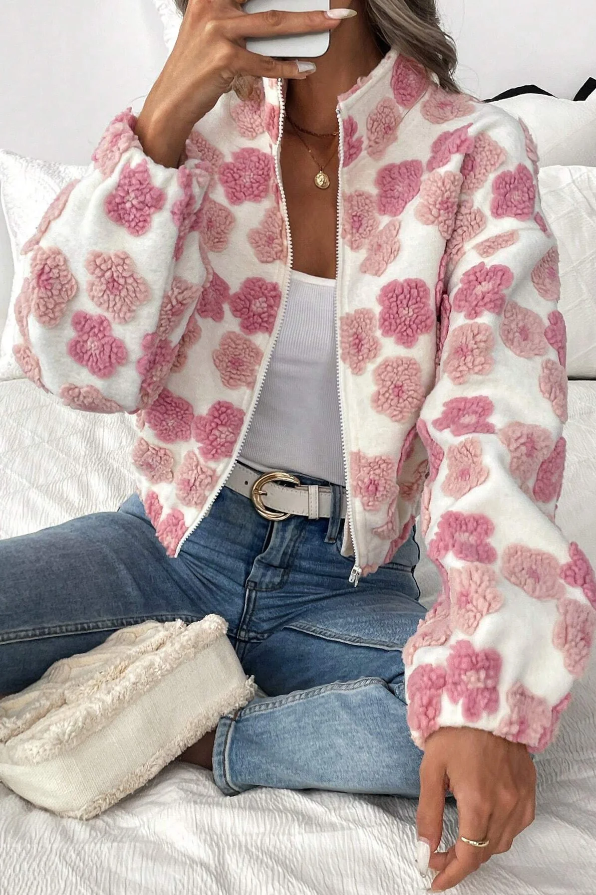 Jacquard Trendy Stylish Jacket Coat - Image 3