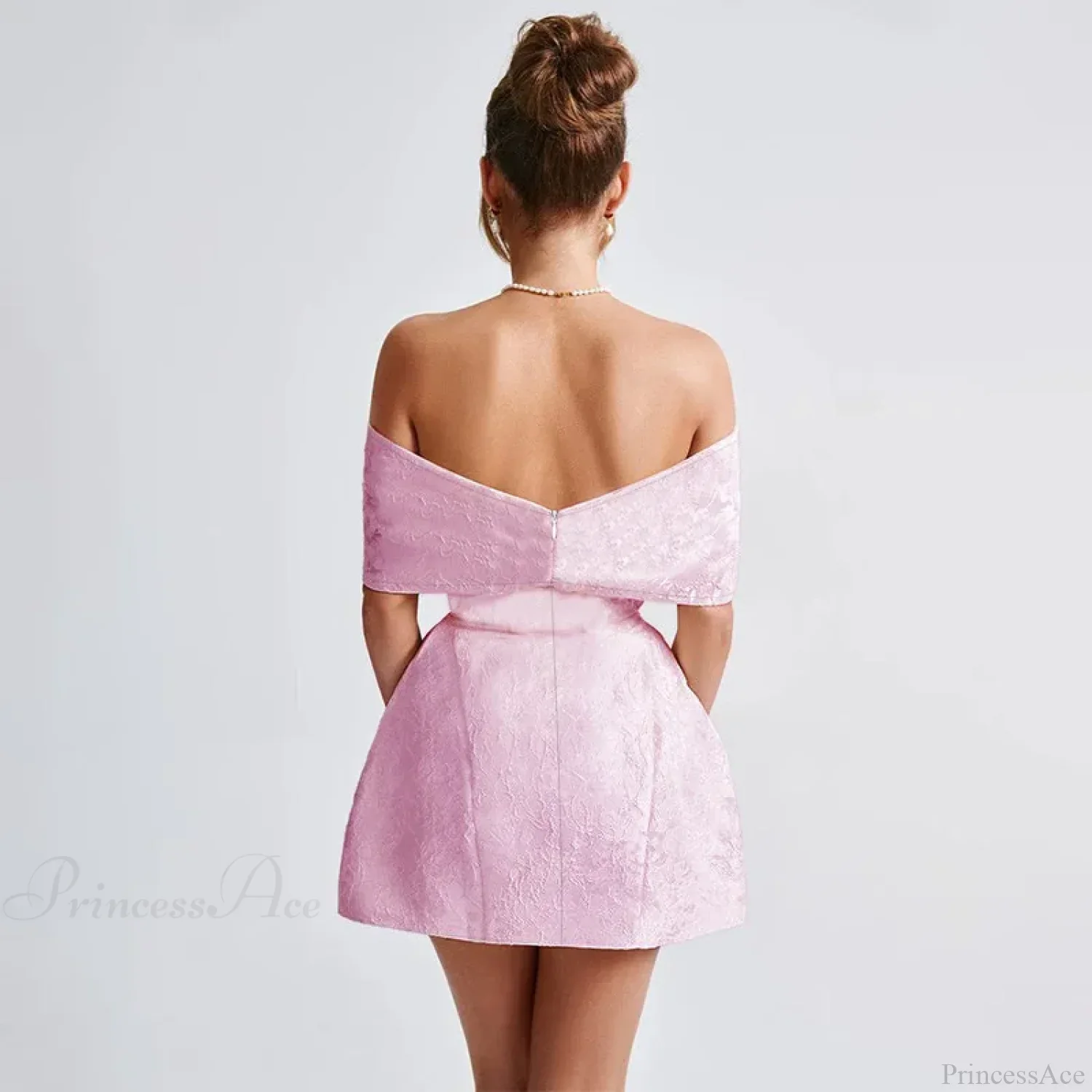 Jacquard Waist Wrap A-line Vacation Dress - Image 3