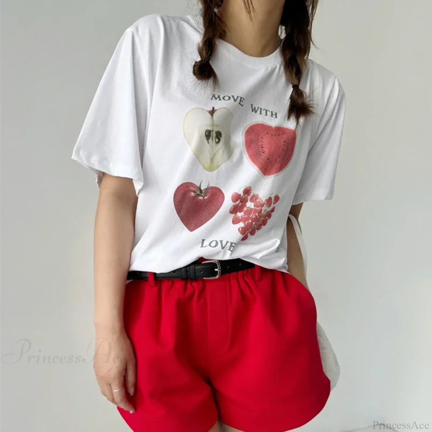 Kawaii Fruit Print Y2K T-shirt - Image 5