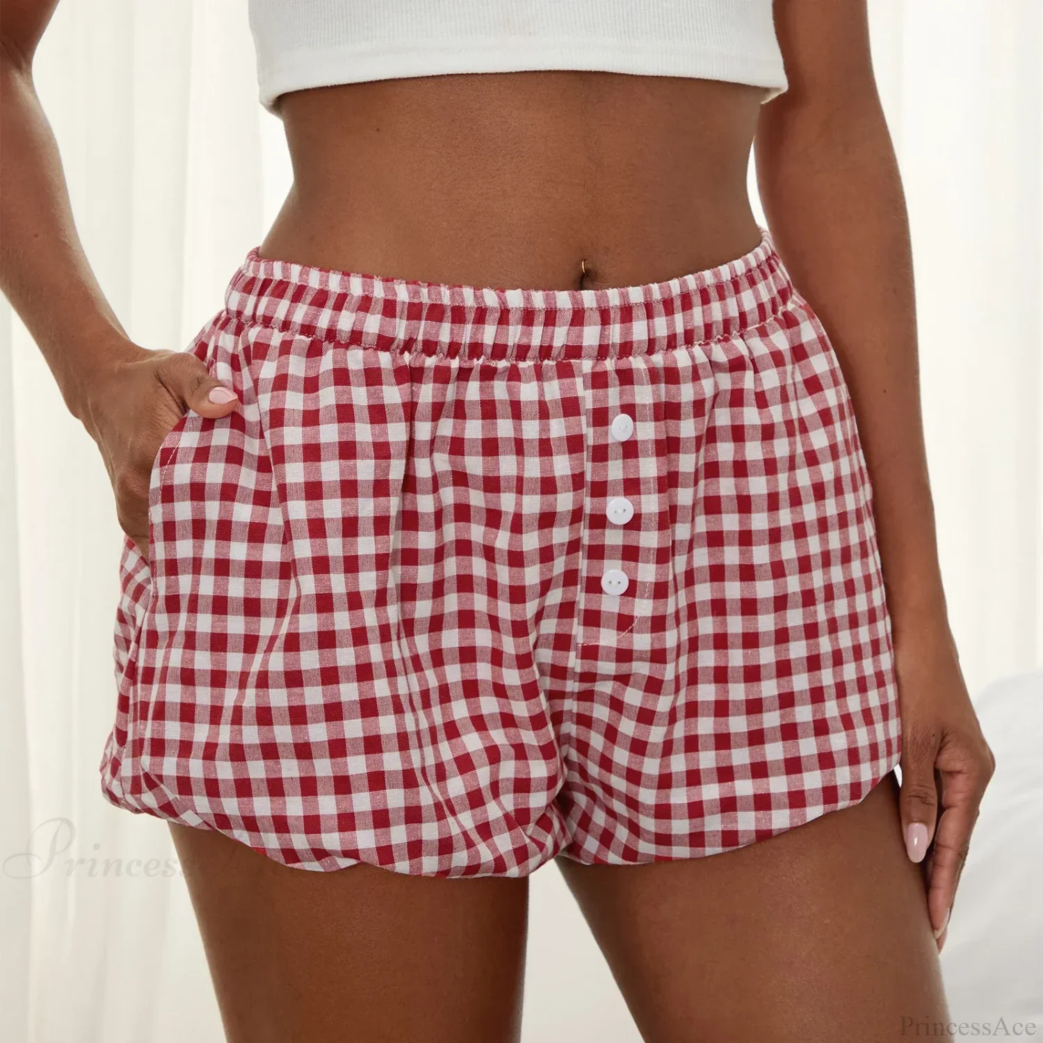 Kawaii Plaid Pumpkin Lounge Short - Image 8