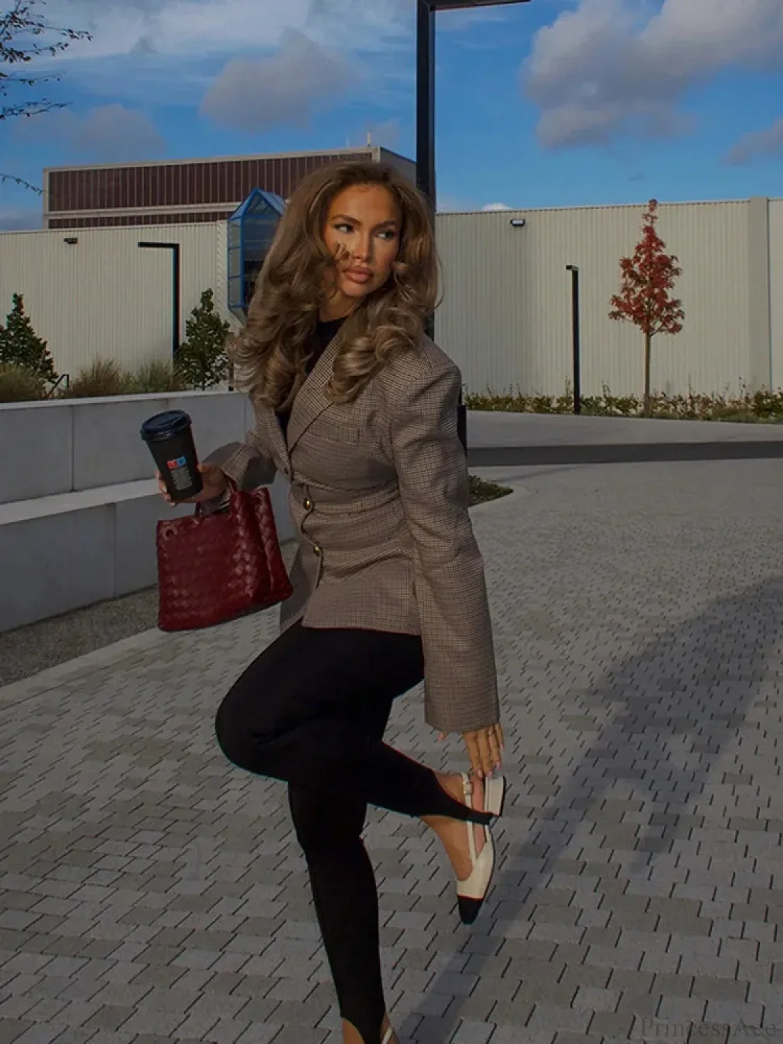 Khaki Plaid Suit Coat - Image 4