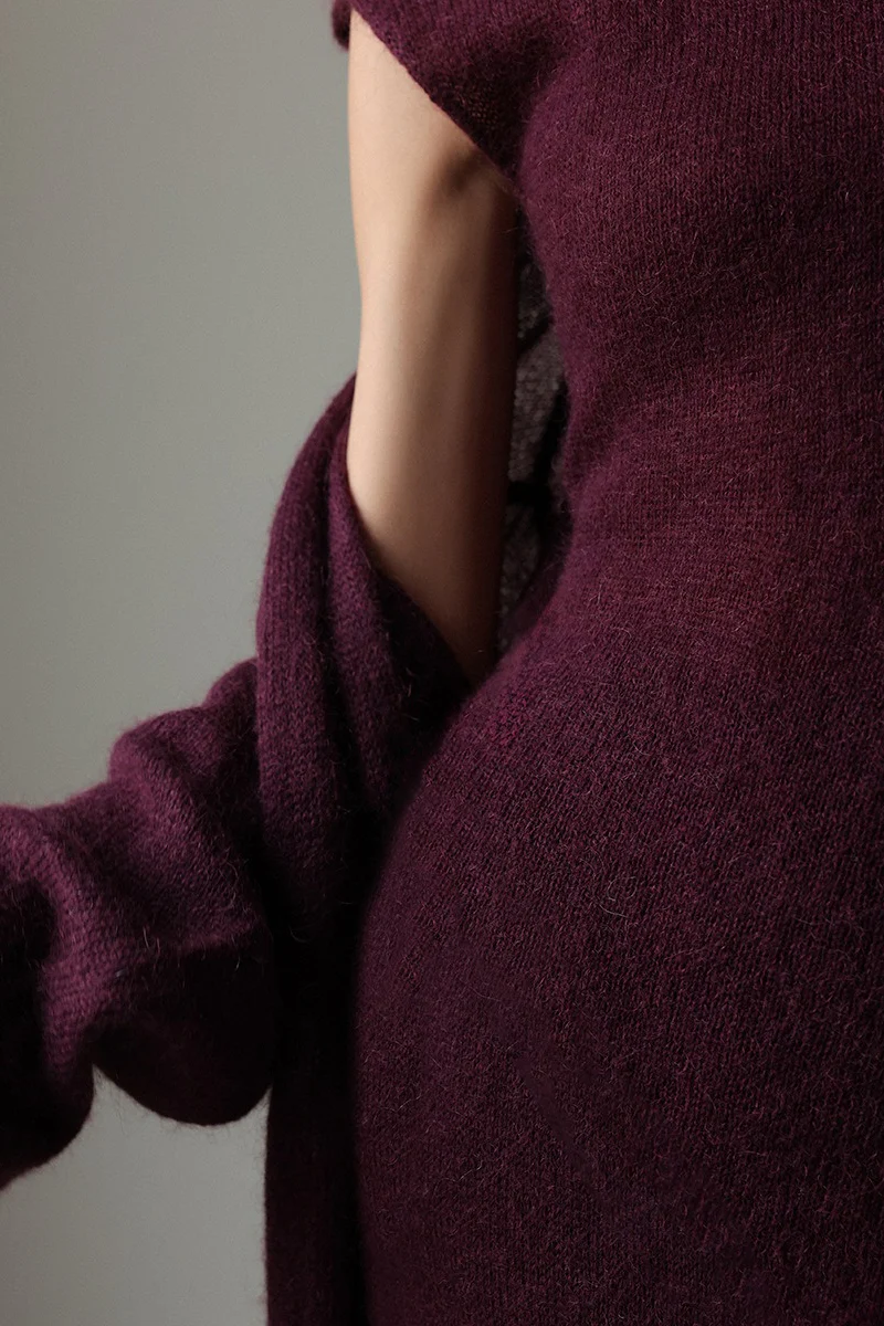 Knit Cardigan Sleeveless Dress Two Piece Set - Image 10