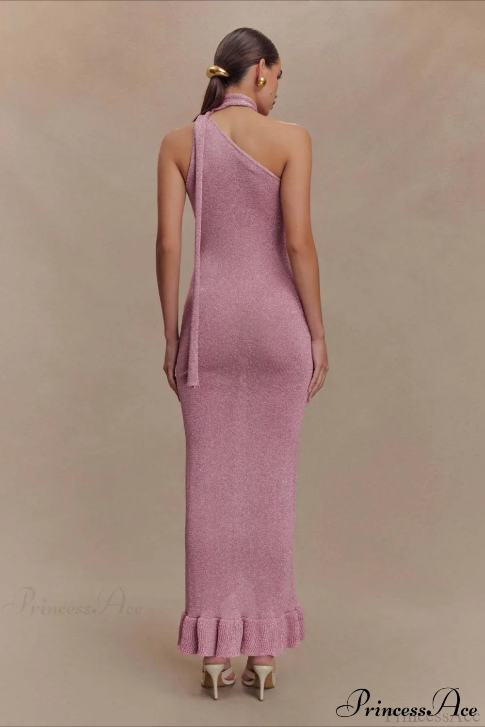 Knit Floral Ruffle Maxi Dress - Image 3