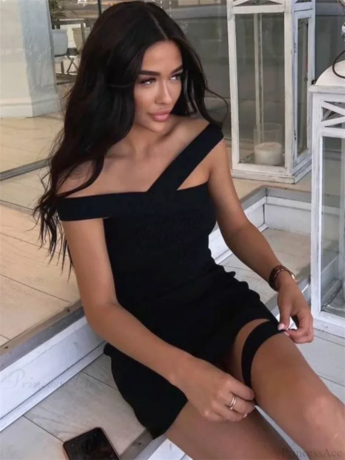 Knit Halter Bandage Mini Dress - Image 7