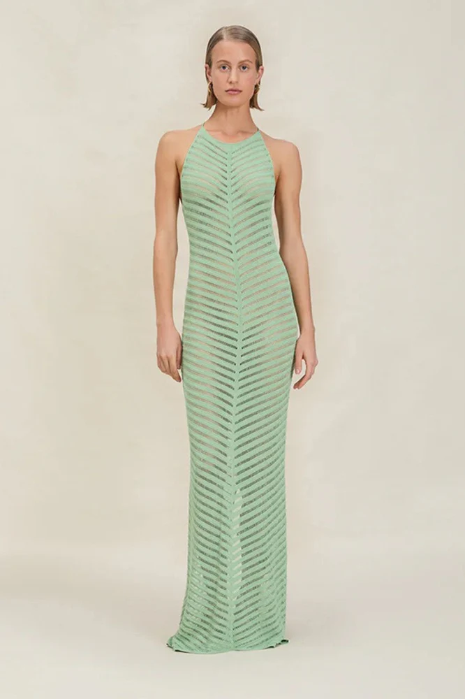 Knit Hollow Bodycon High Waist Boho Dress - Image 3