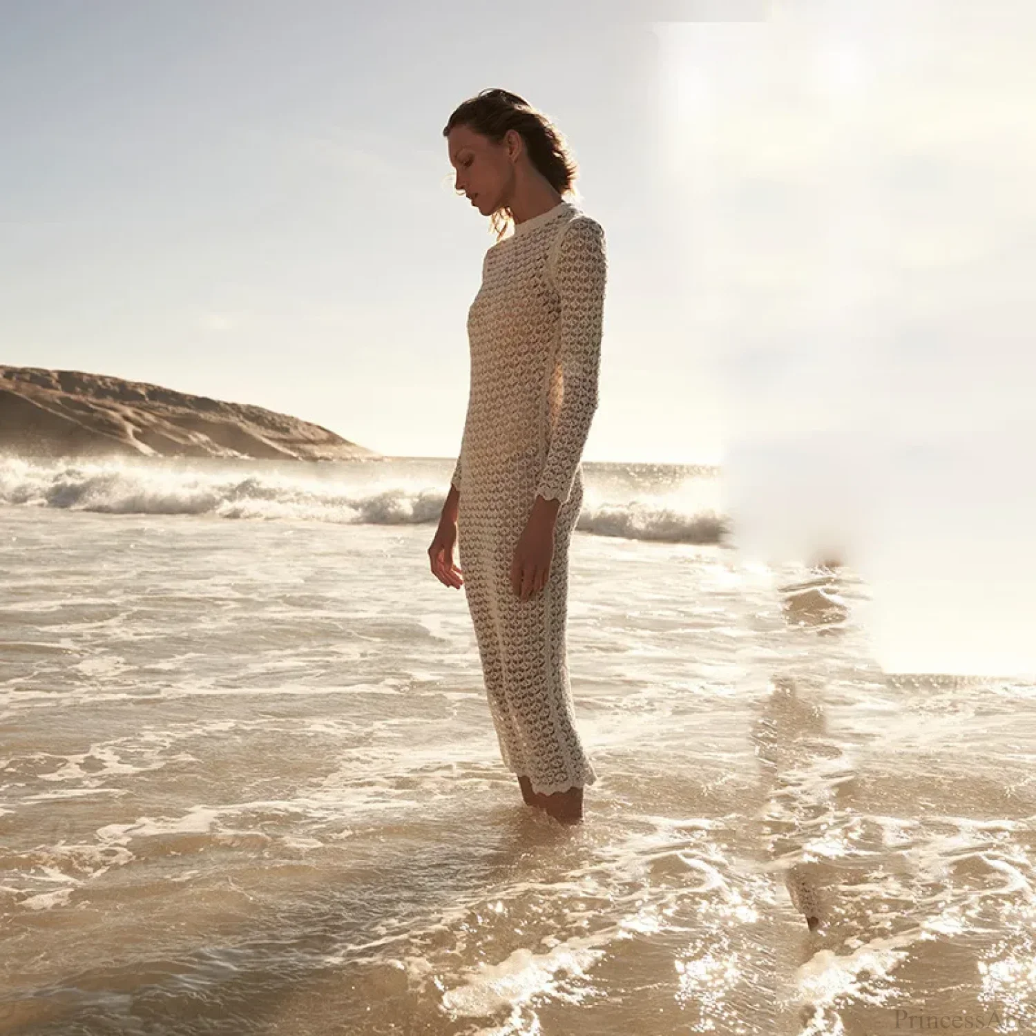 Knit Swimsuit Sunscreen Crochet Cover Up - Image 3