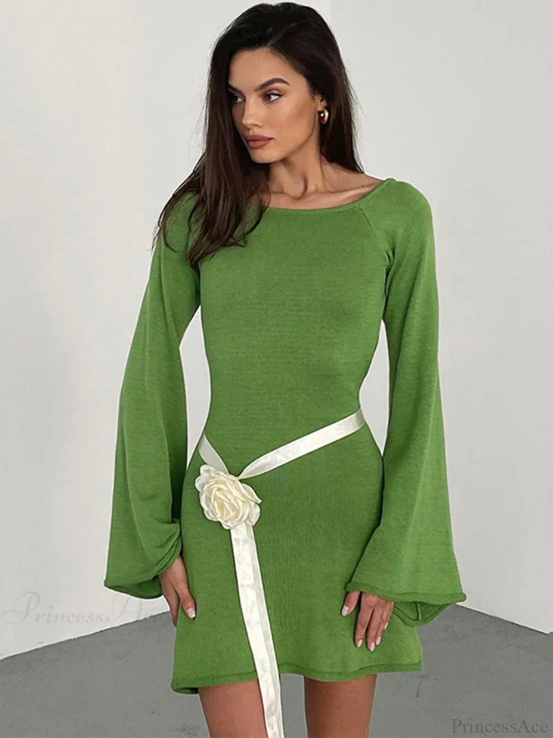 Knitted Backless Lace Up Bikini Cover Up - Image 7