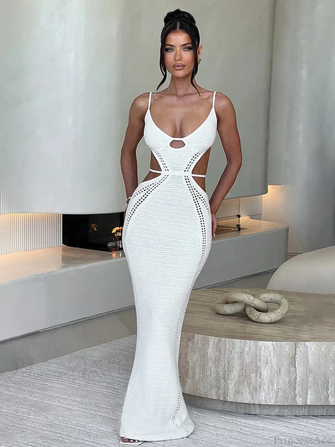 Knitted Elegant Maxi Vacation Dress - Image 2