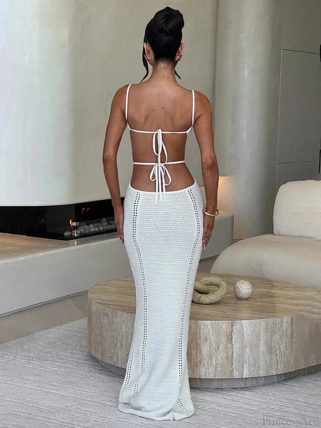 Knitted Elegant Maxi Vacation Dress - Image 3