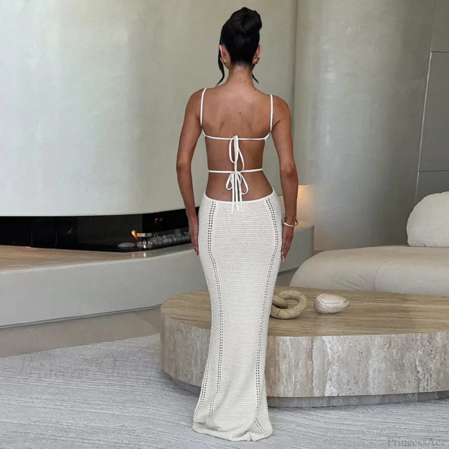 Knitted Elegant Maxi Vacation Dress - Image 5
