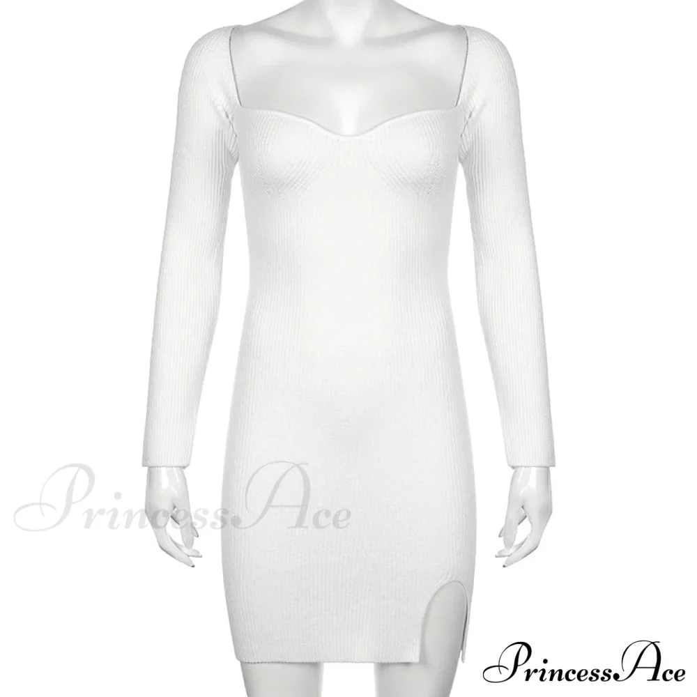 Knitted Sleeves Gown and Women Long Sweater Shoulder Off with Design - Image 15