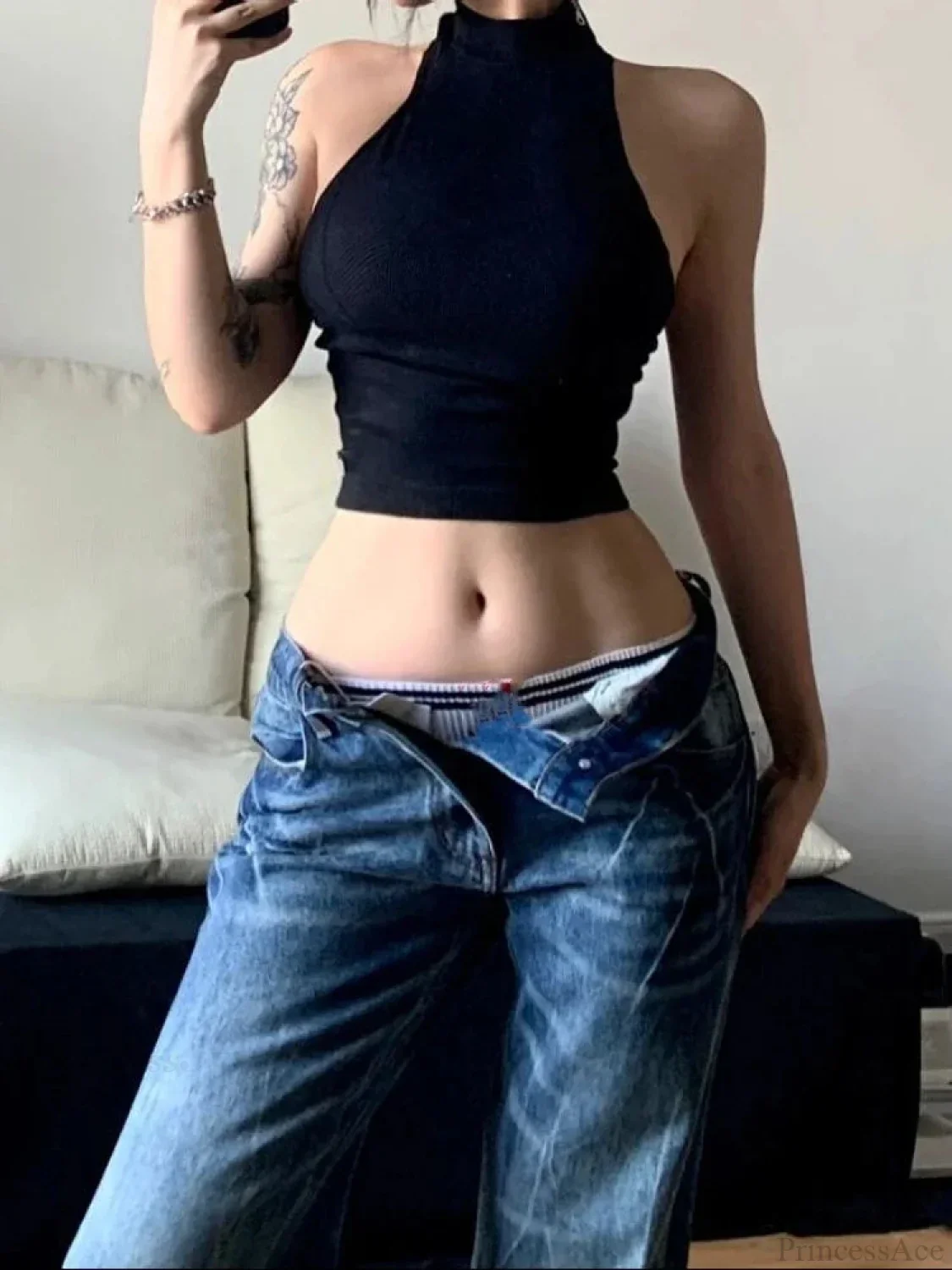 Korean Gothic Vintage Grunge Pant - Image 2