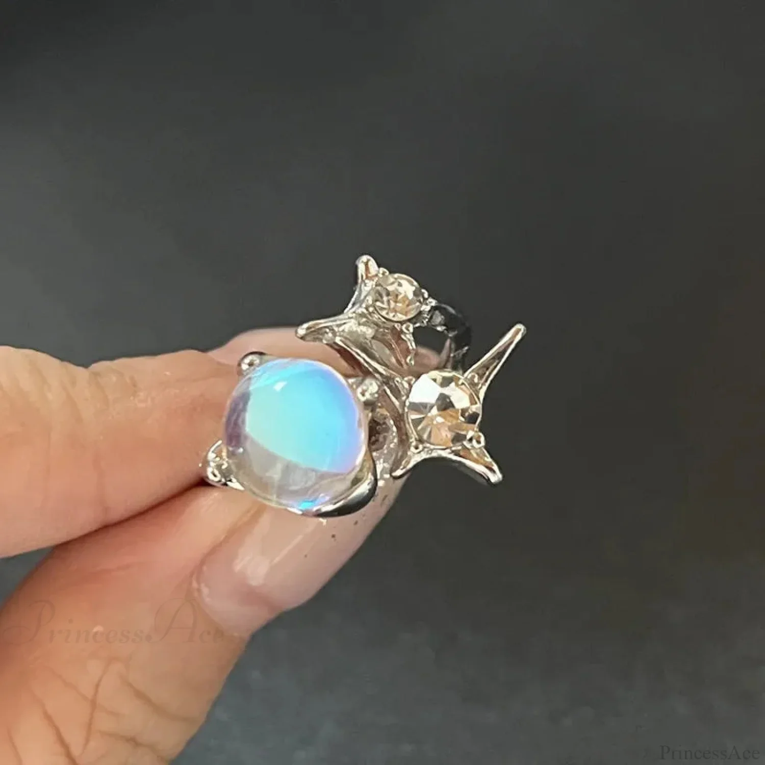 Kpop Dark Geometric Gothic Star Ring - Image 13