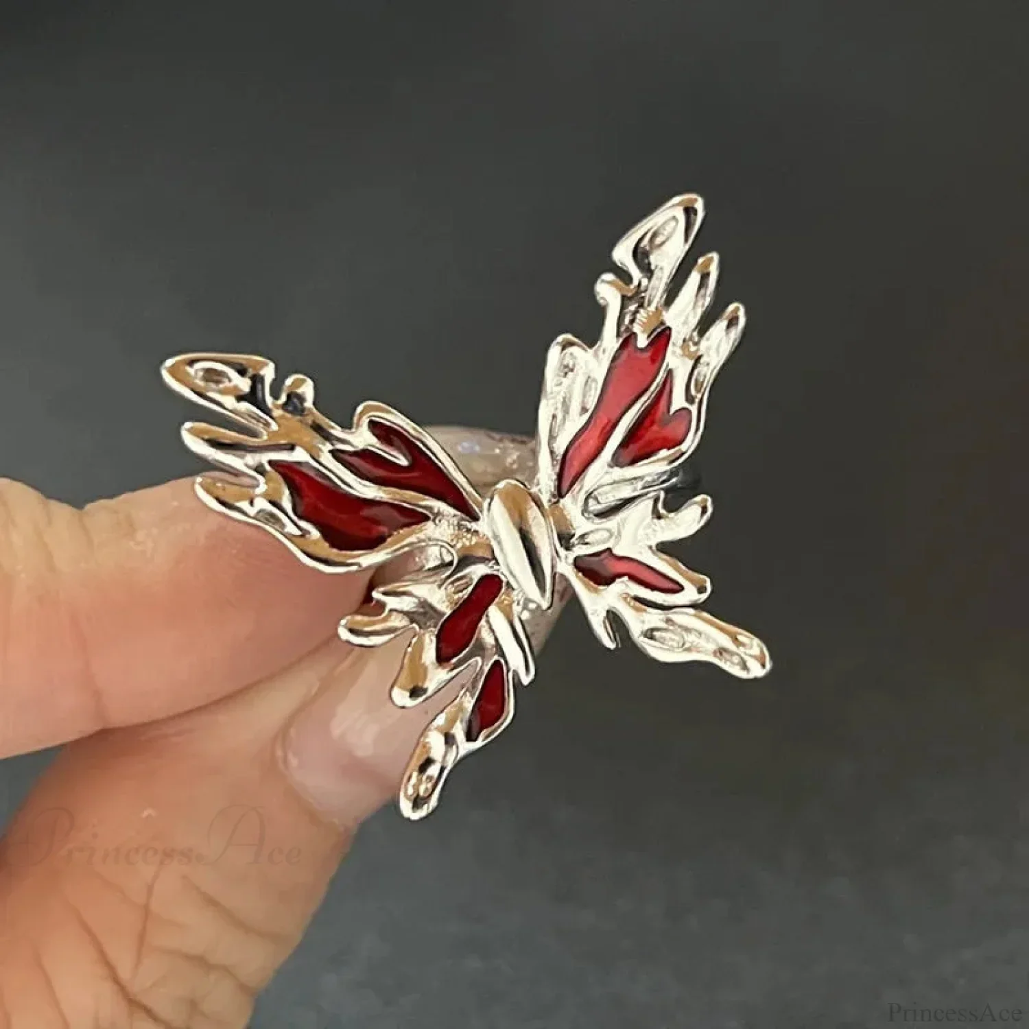 Kpop Dark Geometric Gothic Star Ring - Image 14
