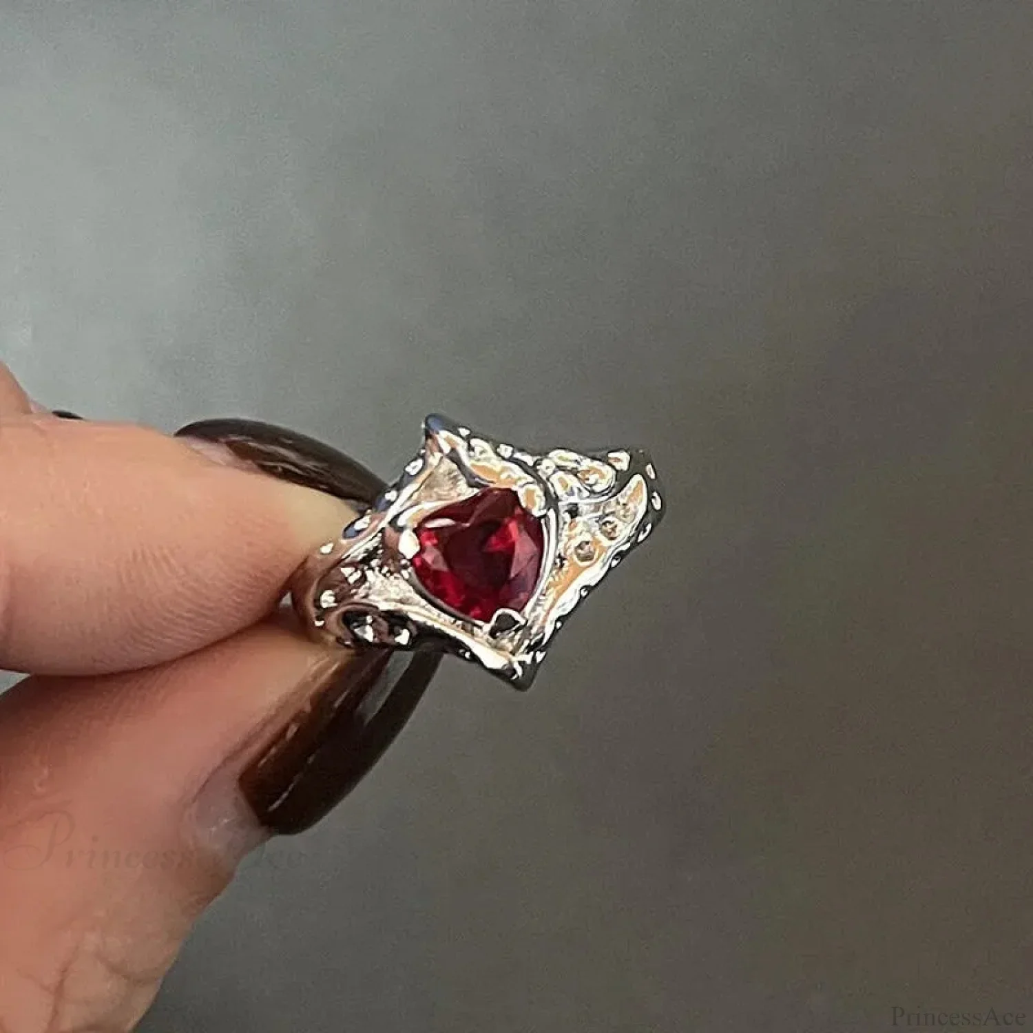 Kpop Dark Geometric Gothic Star Ring - Image 19