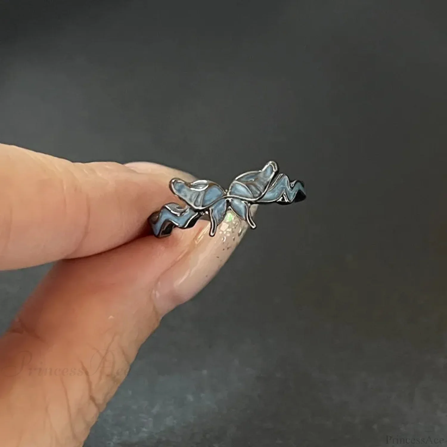 Kpop Dark Geometric Gothic Star Ring - Image 3