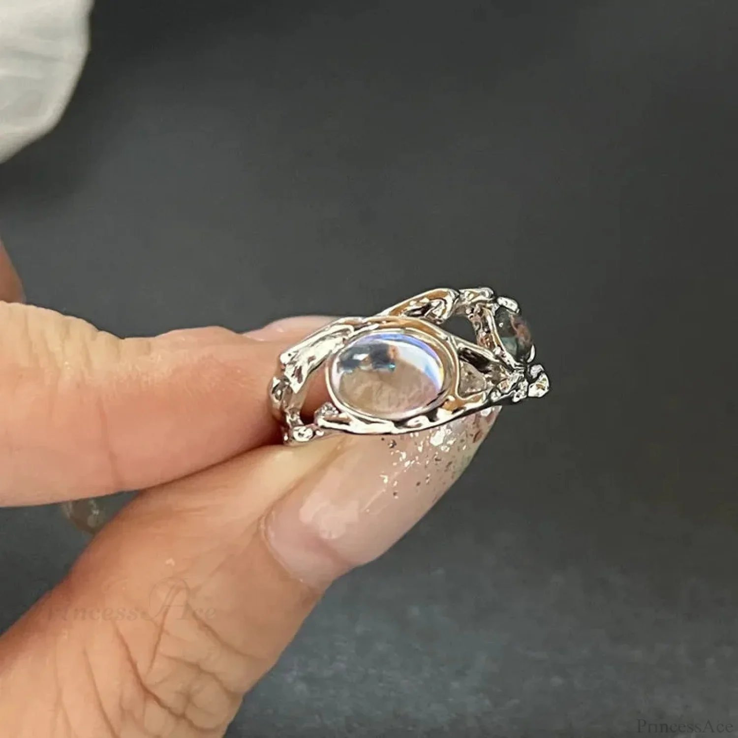 Kpop Dark Geometric Gothic Star Ring - Image 5