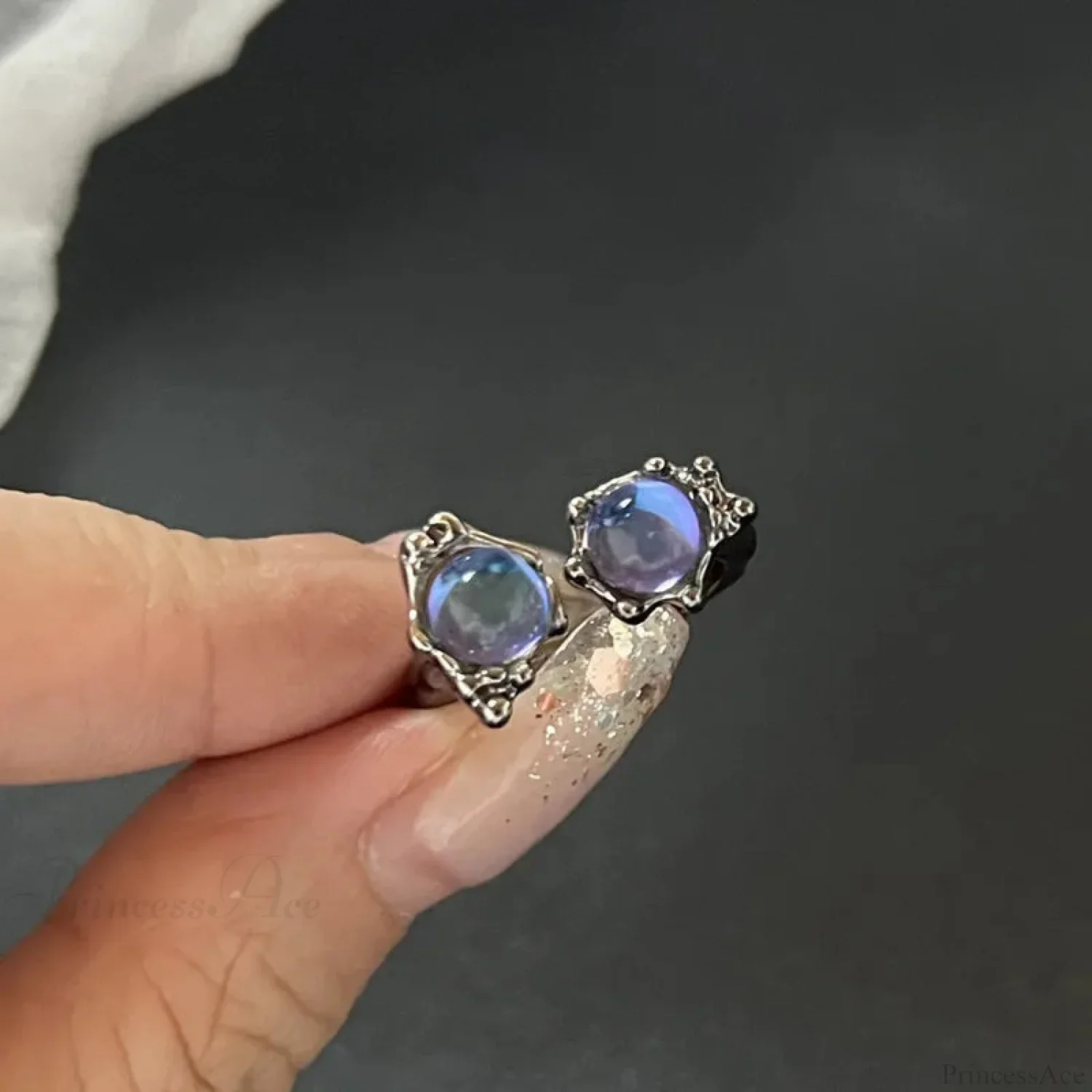 Kpop Dark Geometric Gothic Star Ring - Image 7