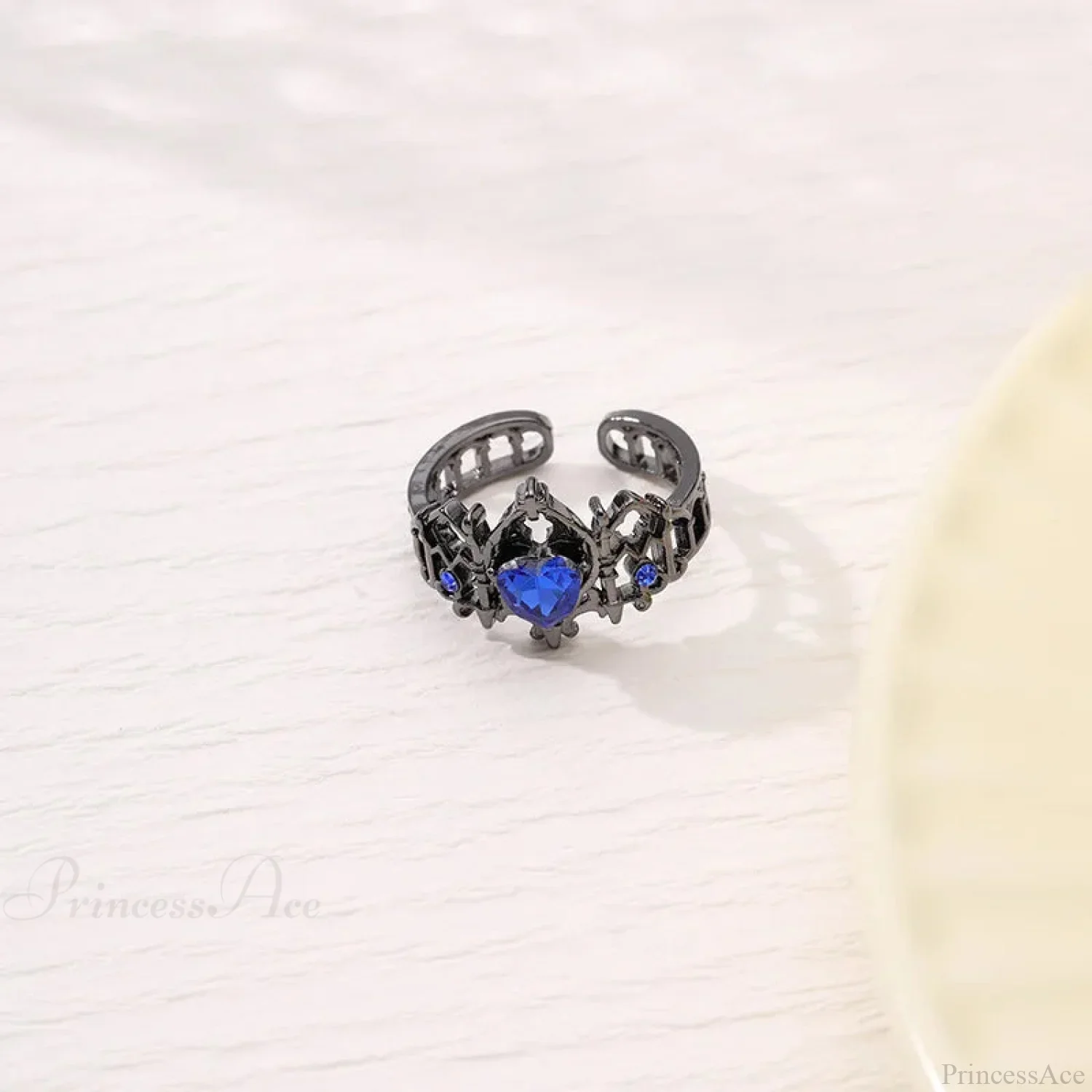 Kpop Y2K Crystal Heart Changeable Gothic Ring - Image 5