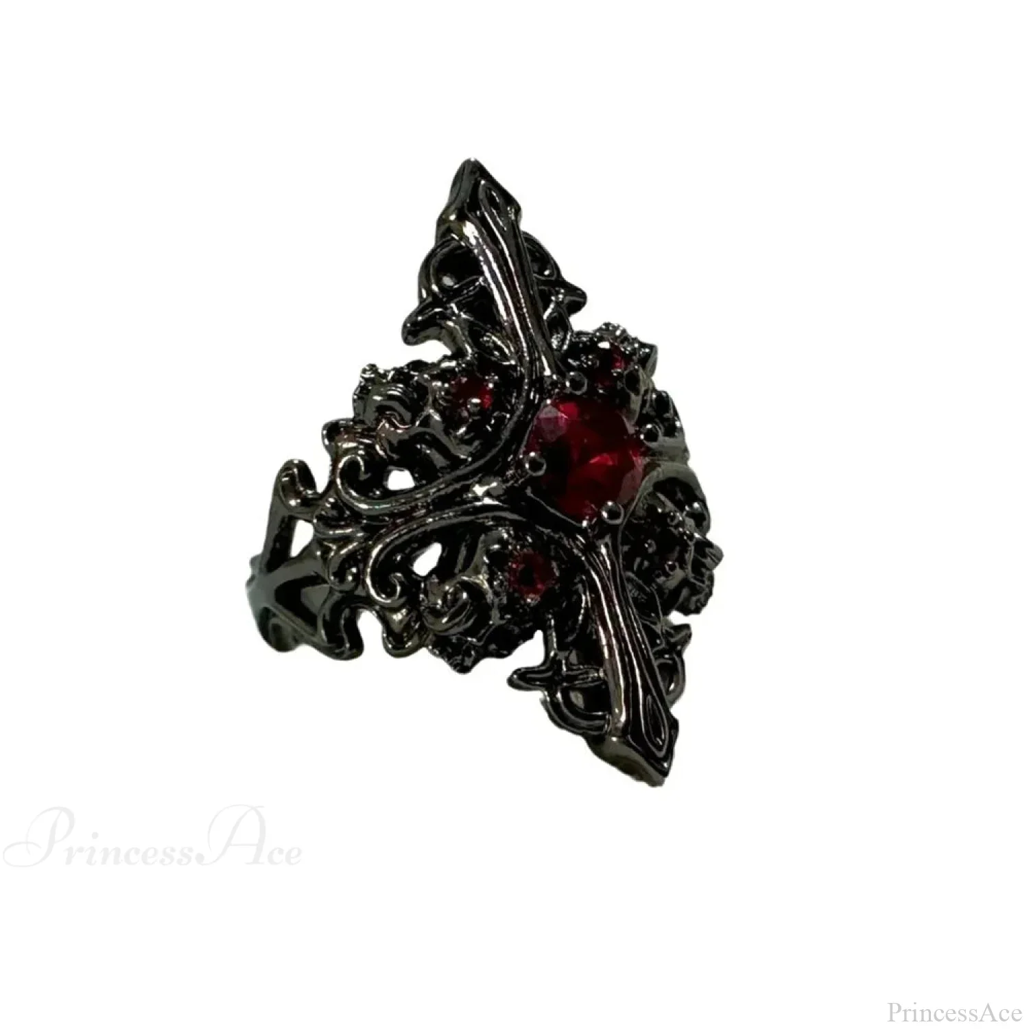 Kpop Y2K Crystal Heart Changeable Gothic Ring - Image 6