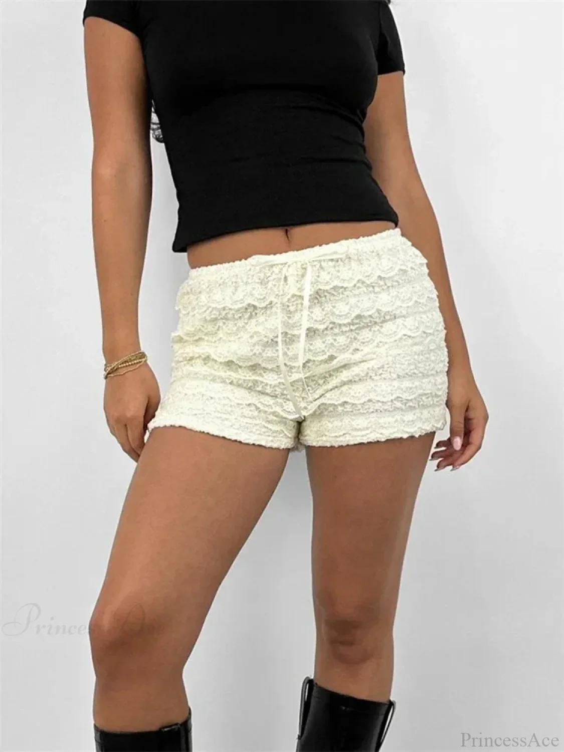 Lace Bow Patchwork Bloomer Short - Image 2