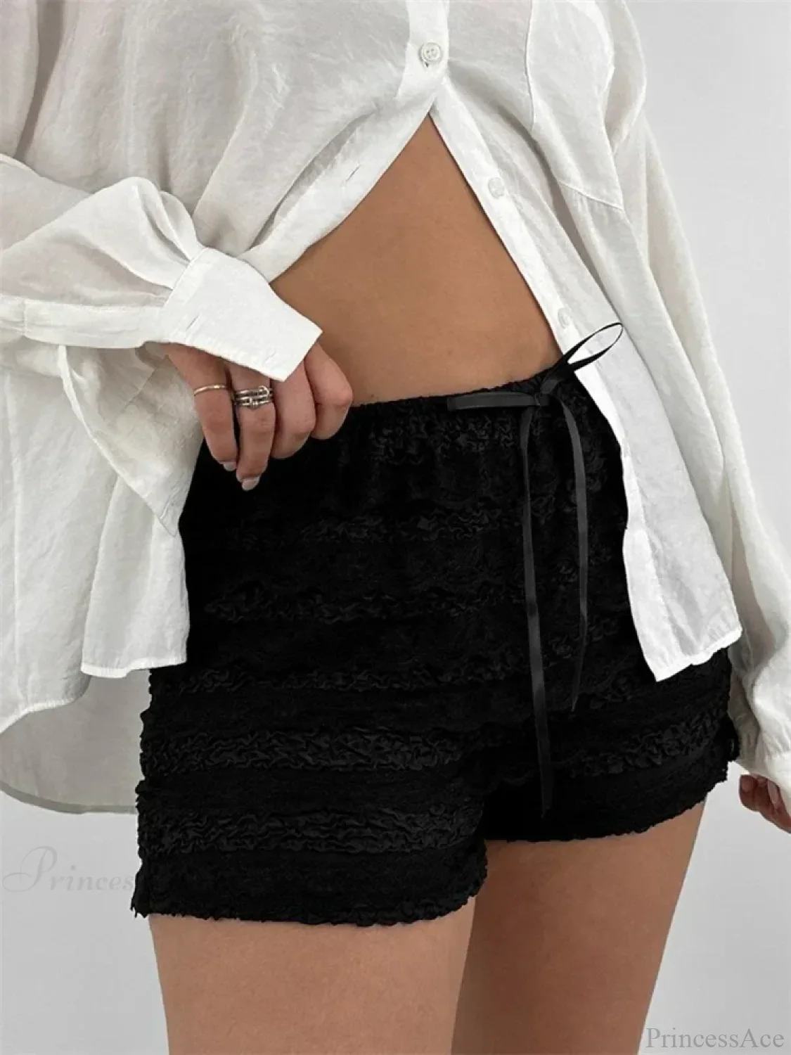 Lace Bow Patchwork Bloomer Short - Image 5