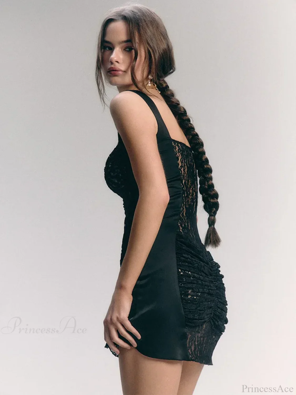 Lace Camisole Double-Layer Mini Dress - Image 6