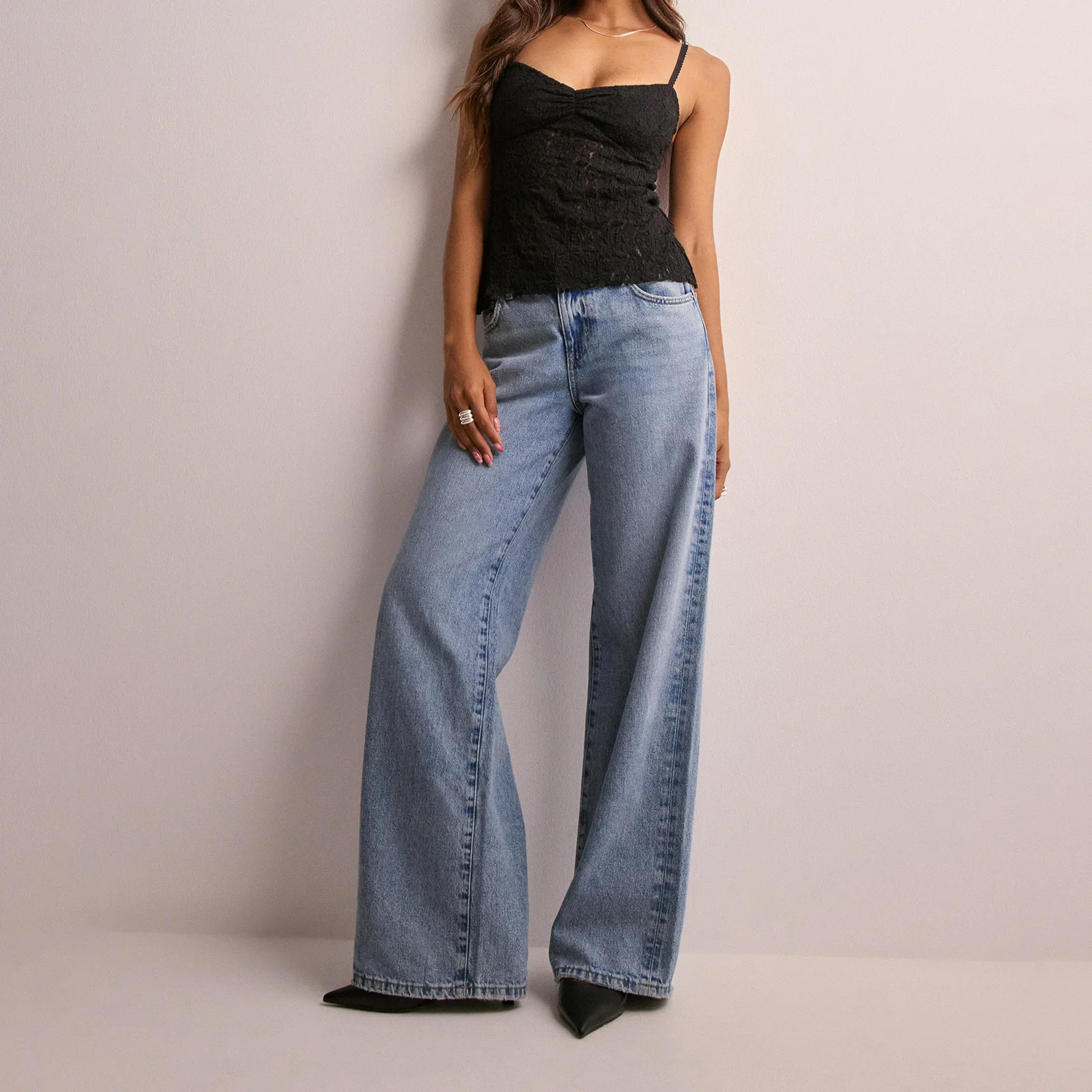 Lace Sheer Korean Crop Top - Image 5