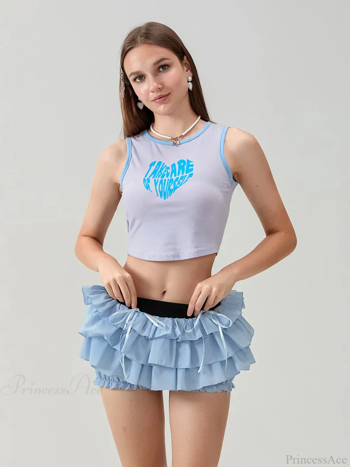 Lace Tiered Bow Skort Short - Image 6